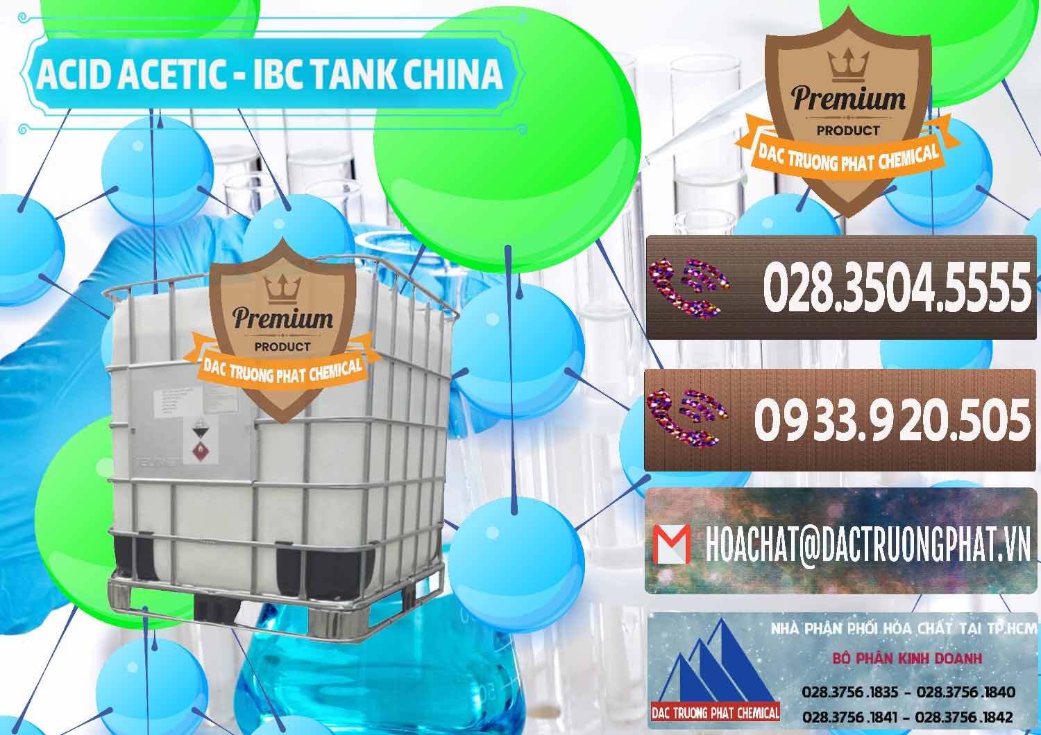 Chuyên bán - phân phối Acetic Acid – Axit Acetic Tank Bồn IBC Trung Quốc China - 0443 - Nơi phân phối và kinh doanh hóa chất tại TP.HCM - hoachatviet.net