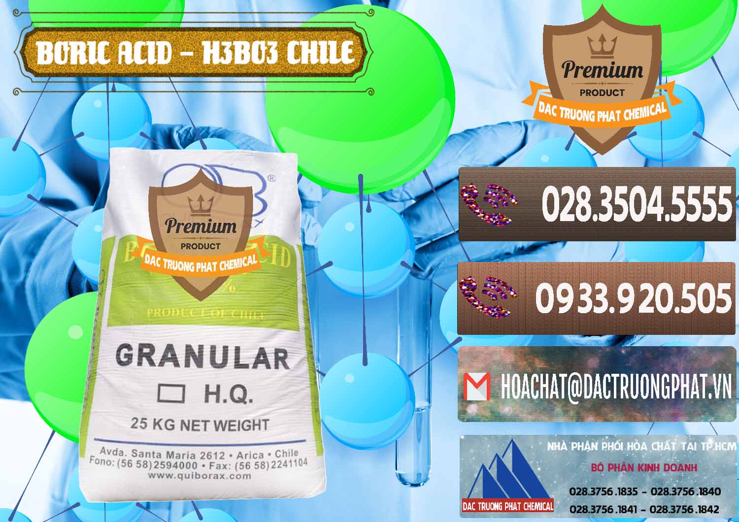 Đơn vị cung cấp - bán Acid Boric – Axit Boric H3BO3 99% Quiborax Chile - 0281 - Chuyên phân phối ( cung ứng ) hóa chất tại TP.HCM - hoachatviet.net