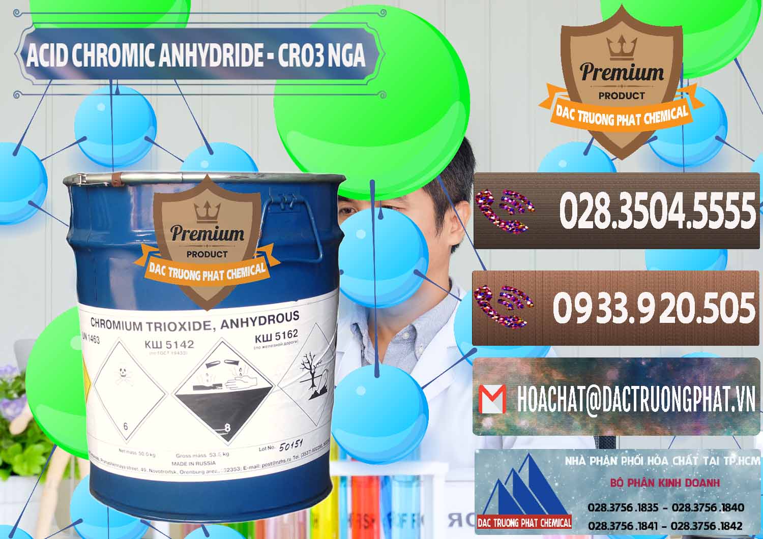 Chuyên kinh doanh ( bán ) Acid Chromic Anhydride - Cromic CRO3 Nga Russia - 0006 - Công ty chuyên phân phối - bán hóa chất tại TP.HCM - hoachatviet.net