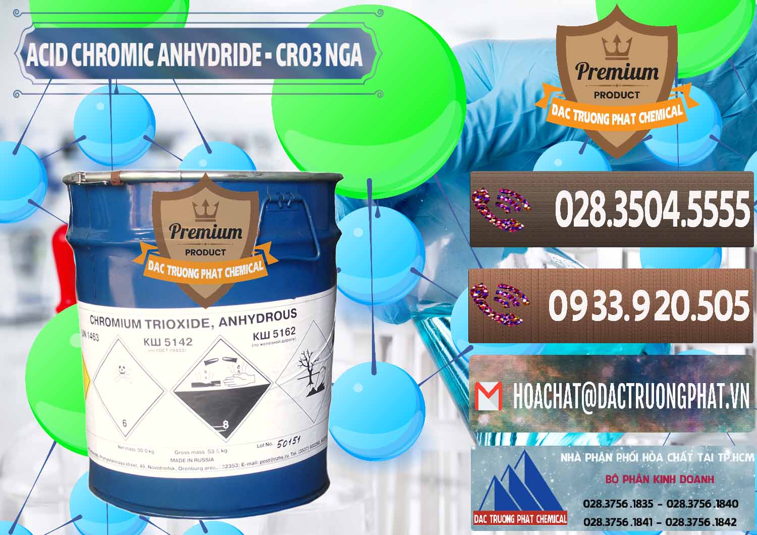 Nơi cung cấp ( bán ) Acid Chromic Anhydride - Cromic CRO3 Nga Russia - 0006 - Công ty chuyên cung cấp & kinh doanh hóa chất tại TP.HCM - hoachatviet.net