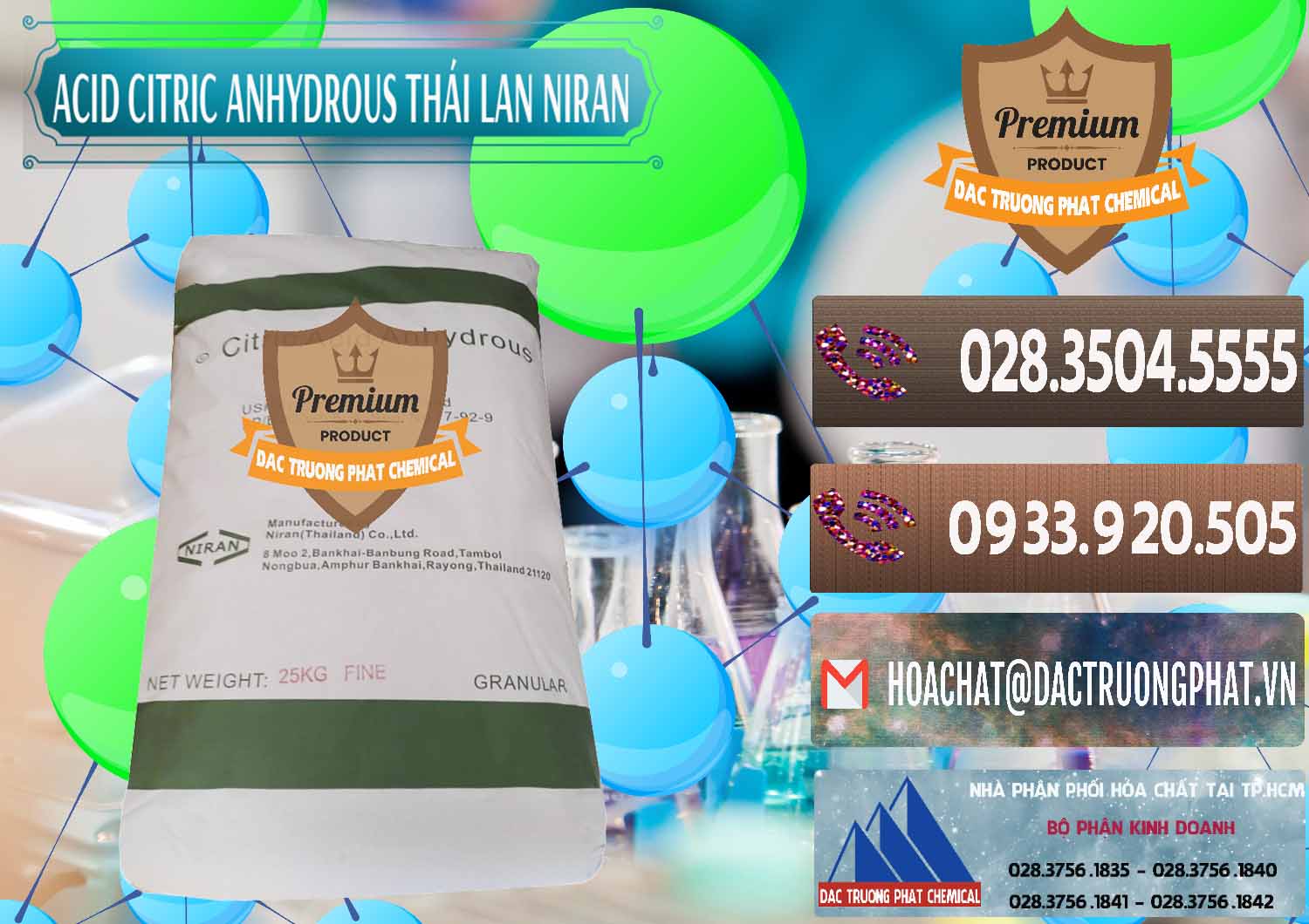 Công ty chuyên bán ( cung cấp ) Acid Citric - Axit Citric Anhydrous - Thái Lan Niran - 0231 - Cty cung cấp và phân phối hóa chất tại TP.HCM - hoachatviet.net