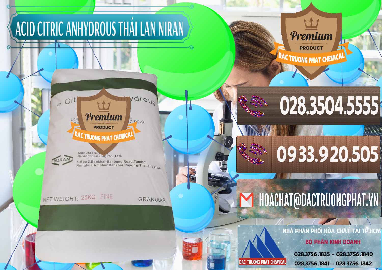 Cty phân phối - bán Acid Citric - Axit Citric Anhydrous - Thái Lan Niran - 0231 - Cty cung cấp ( kinh doanh ) hóa chất tại TP.HCM - hoachatviet.net