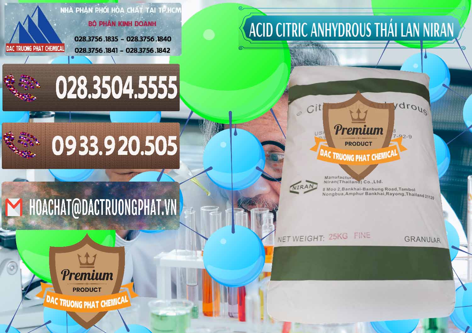 Chuyên nhập khẩu _ bán Acid Citric - Axit Citric Anhydrous - Thái Lan Niran - 0231 - Công ty chuyên phân phối - nhập khẩu hóa chất tại TP.HCM - hoachatviet.net