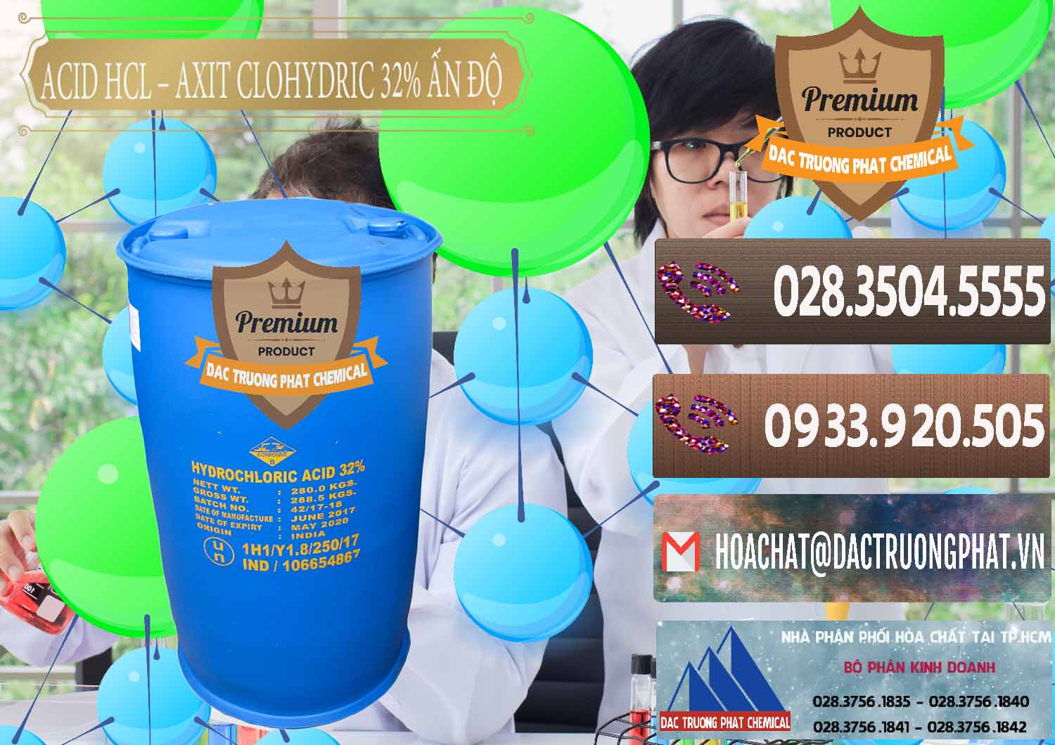 Cty chuyên bán _ cung ứng Acid HCL - Axit Cohidric 32% - 35% Ấn Độ India - 0010 - Nhà nhập khẩu và cung cấp hóa chất tại TP.HCM - hoachatviet.net