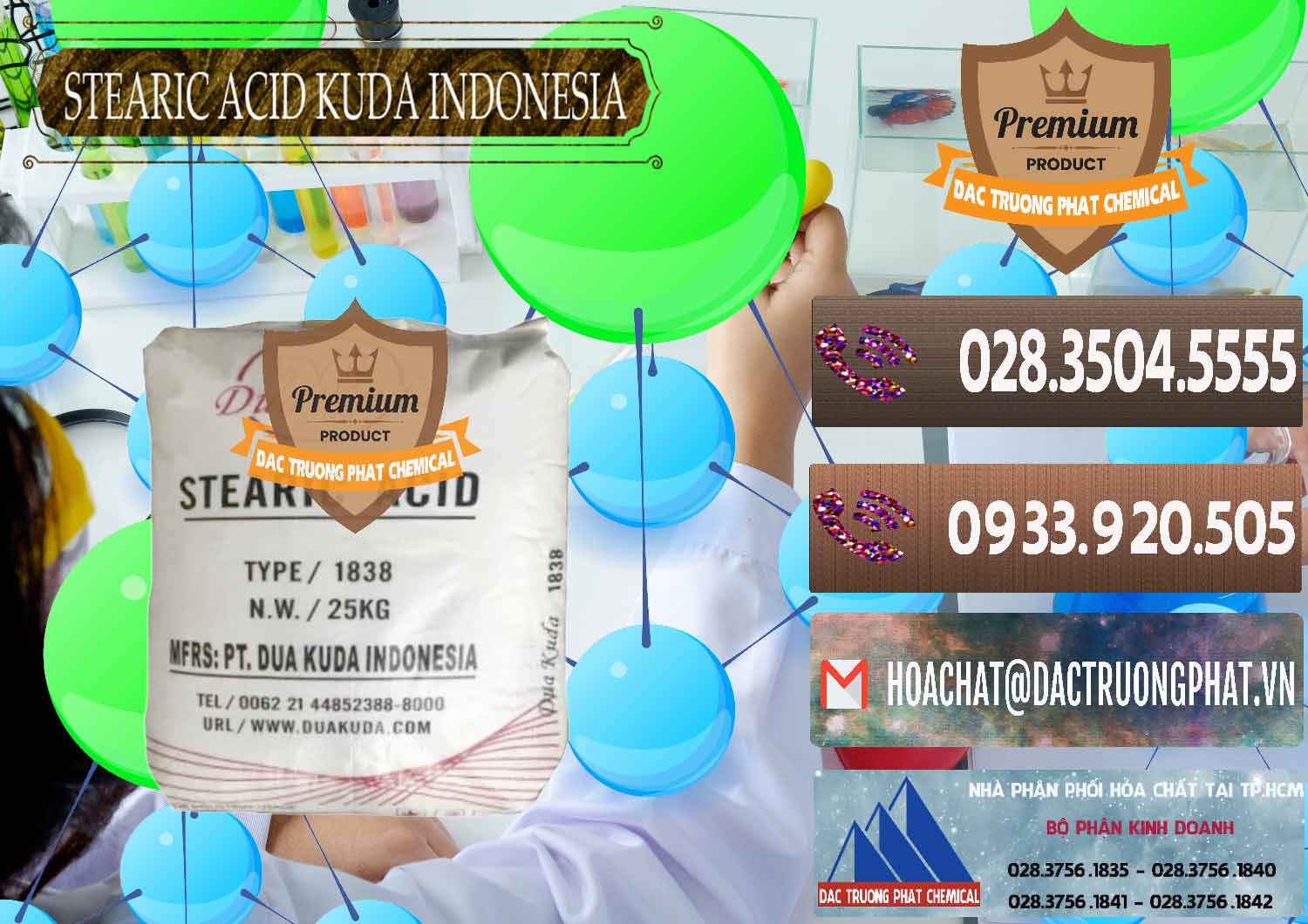 Đơn vị kinh doanh _ bán Axit Stearic - Stearic Acid Dua Kuda Indonesia - 0388 - Công ty chuyên cung cấp ( bán ) hóa chất tại TP.HCM - hoachatviet.net