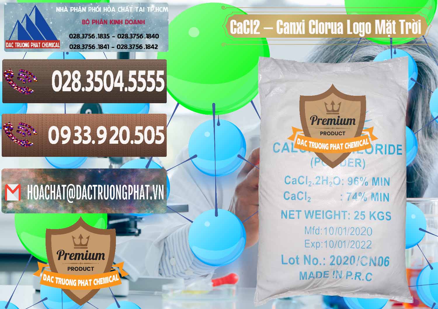 Kinh doanh ( bán ) CaCl2 – Canxi Clorua 96% Logo Mặt Trời Trung Quốc China - 0041 - Chuyên cung cấp & nhập khẩu hóa chất tại TP.HCM - hoachatviet.net