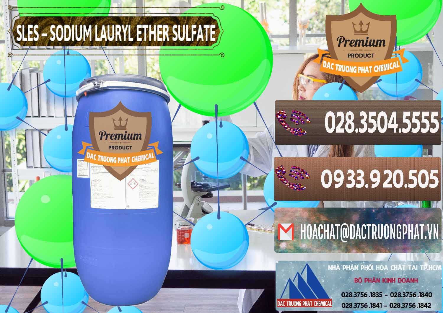 Công ty bán _ phân phối Chất Tạo Bọt Sles - Sodium Lauryl Ether Sulphate Kao Indonesia - 0046 - Cty chuyên kinh doanh và phân phối hóa chất tại TP.HCM - hoachatviet.net