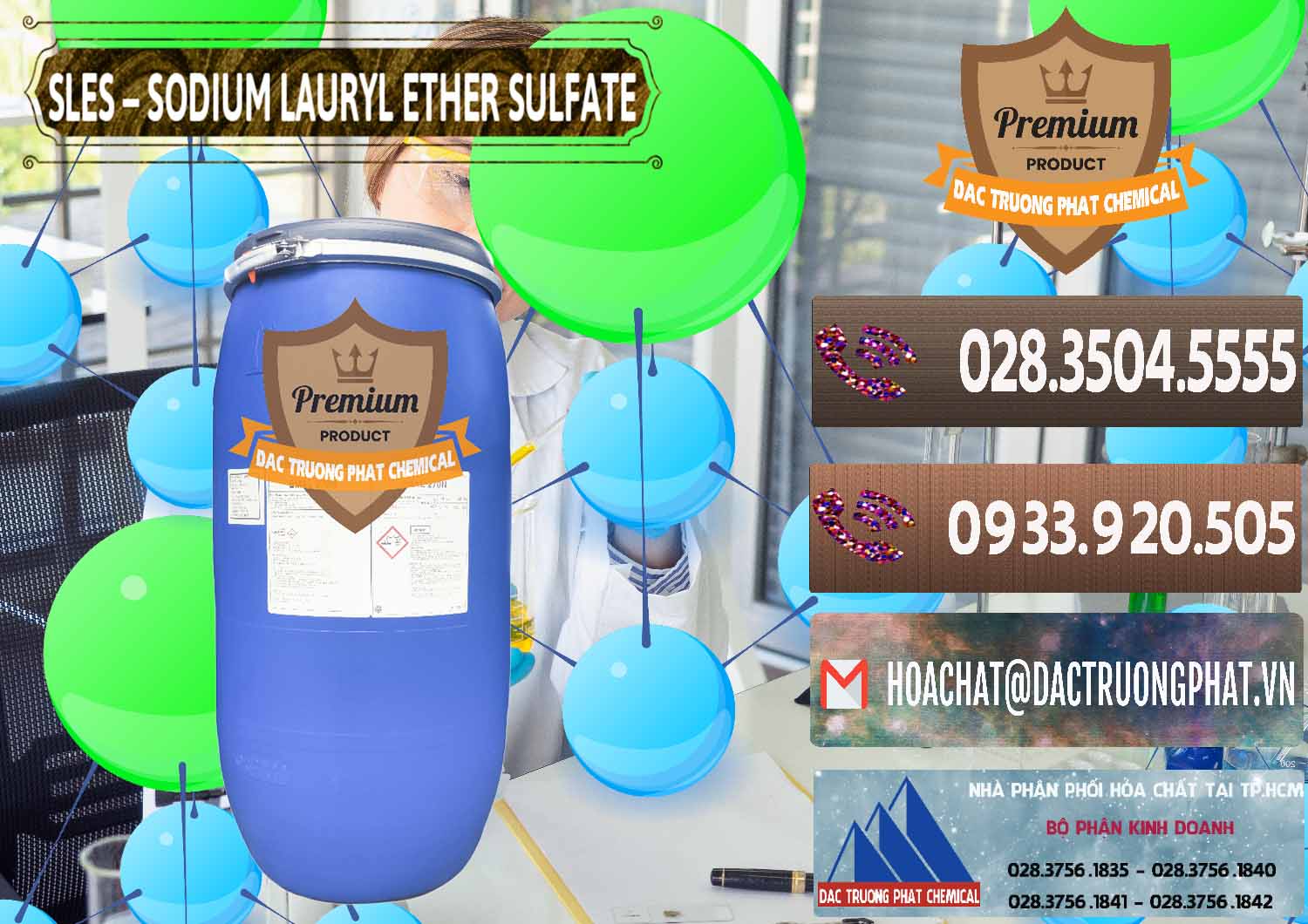 Nơi chuyên cung ứng và bán Chất Tạo Bọt Sles - Sodium Lauryl Ether Sulphate Kao Indonesia - 0046 - Cung cấp & kinh doanh hóa chất tại TP.HCM - hoachatviet.net
