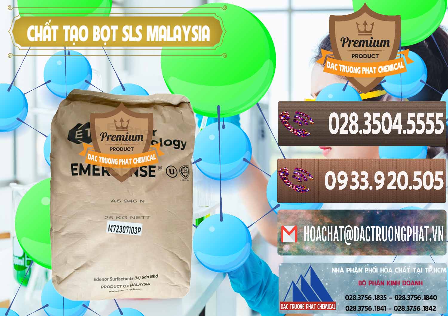 Đơn vị chuyên nhập khẩu và bán Chất Tạo Bọt SLS Emersense Mã Lai Malaysia - 0381 - Chuyên cung cấp _ kinh doanh hóa chất tại TP.HCM - hoachatviet.net