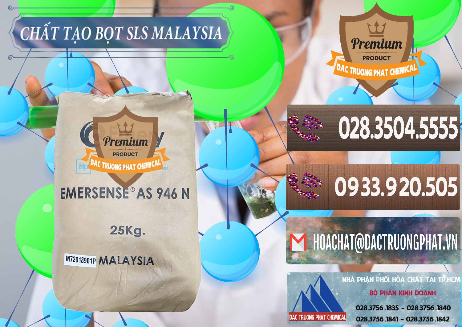 Cty phân phối ( bán ) Chất Tạo Bọt SLS Emery - Emersense AS 946N Mã Lai Malaysia - 0423 - Nơi chuyên cung cấp _ bán hóa chất tại TP.HCM - hoachatviet.net