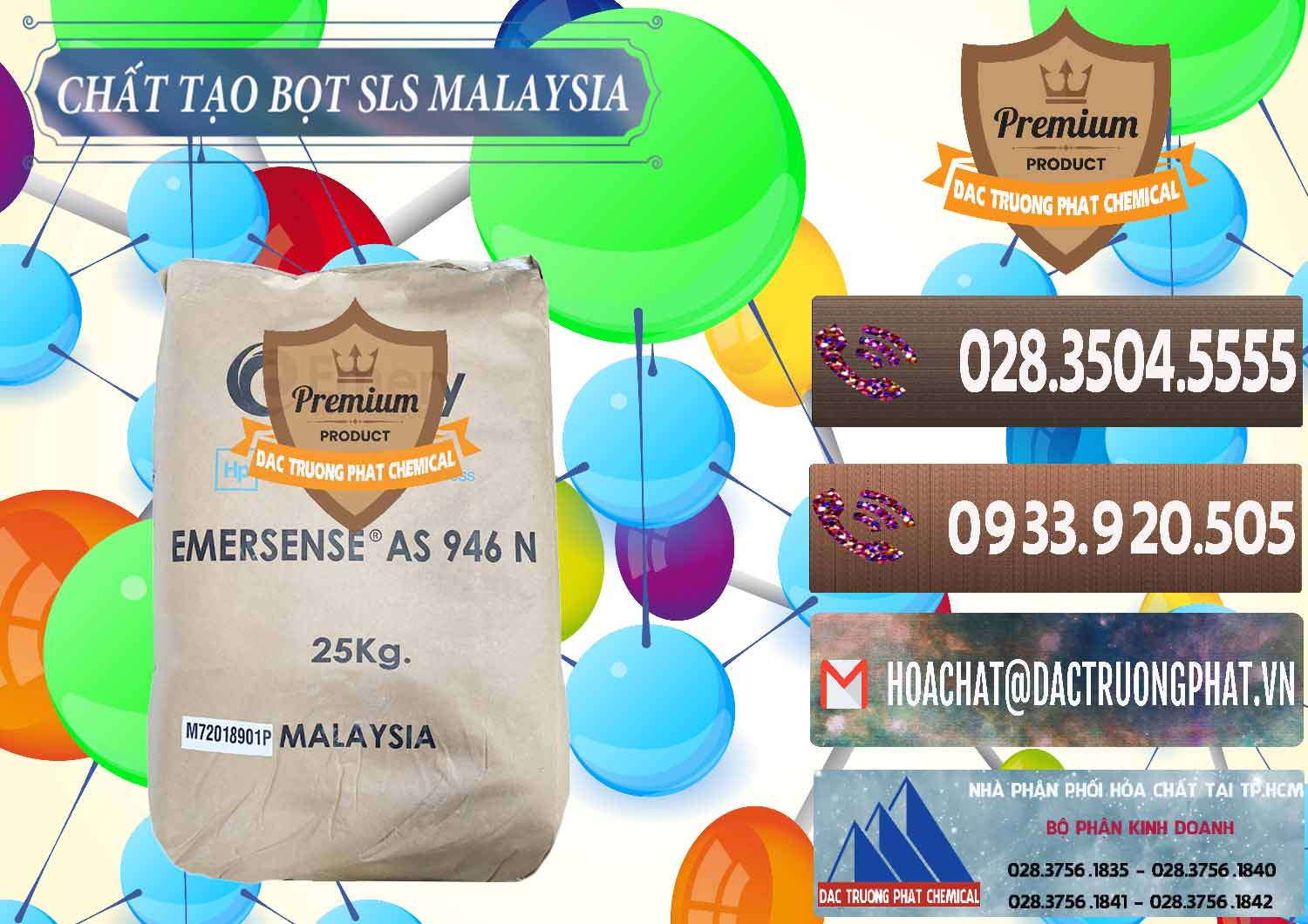 Nơi chuyên nhập khẩu - bán Chất Tạo Bọt SLS Emery - Emersense AS 946N Mã Lai Malaysia - 0423 - Công ty phân phối _ nhập khẩu hóa chất tại TP.HCM - hoachatviet.net