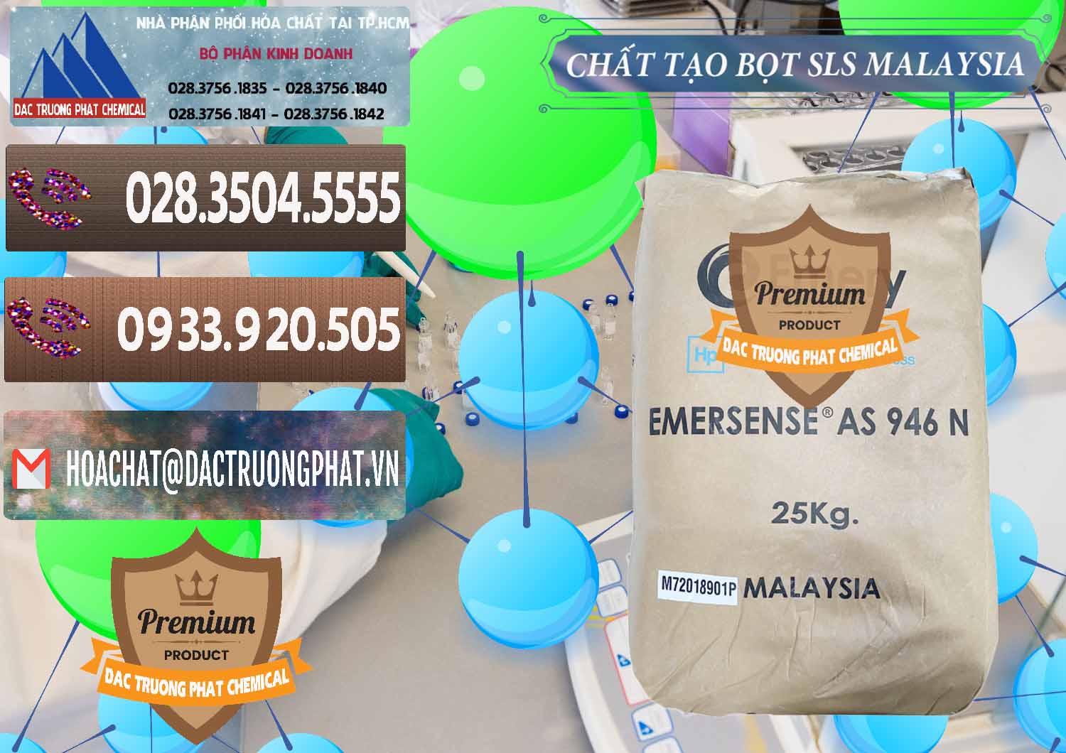 Cty chuyên bán - phân phối Chất Tạo Bọt SLS Emery - Emersense AS 946N Mã Lai Malaysia - 0423 - Đơn vị cung ứng & phân phối hóa chất tại TP.HCM - hoachatviet.net