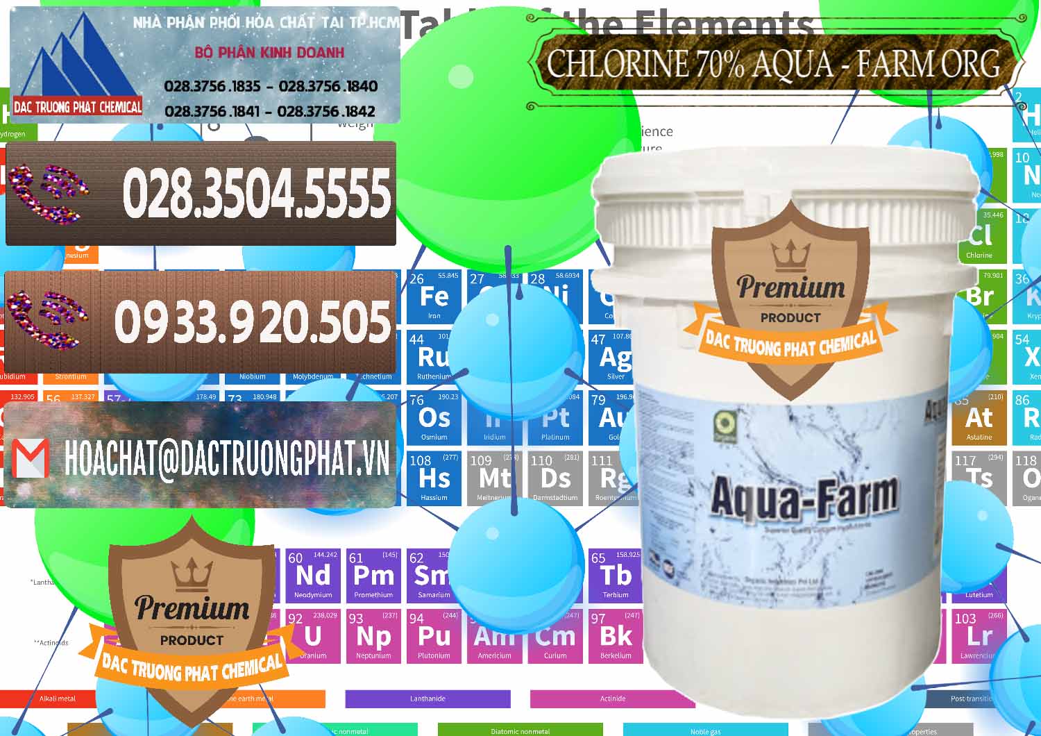 Chuyên bán - cung cấp Chlorine – Clorin 70% Aqua - Farm ORG Organic Ấn Độ India - 0246 - Công ty nhập khẩu và phân phối hóa chất tại TP.HCM - hoachatviet.net