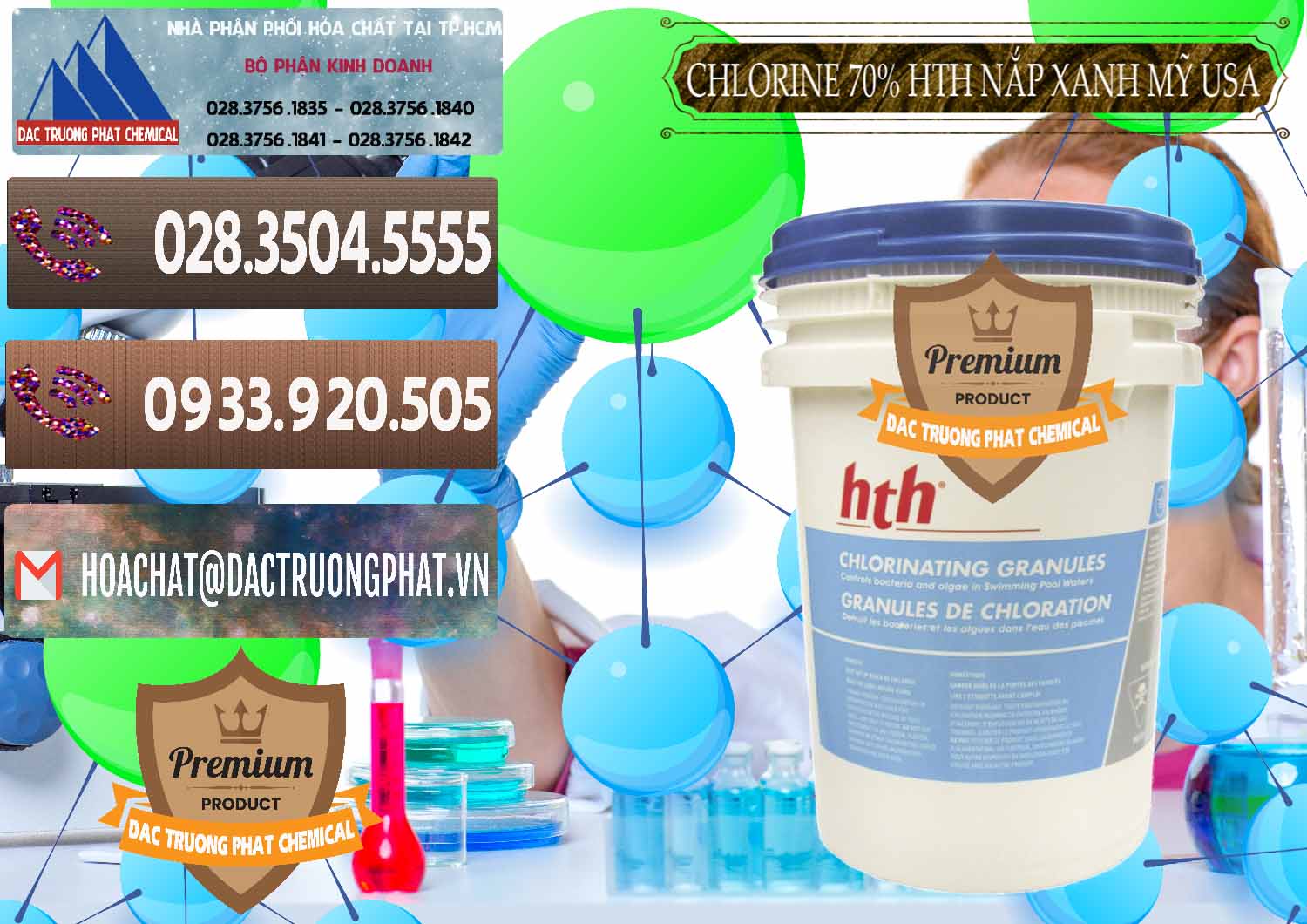 Nhà phân phối ( bán ) Clorin – Chlorine 70% HTH Nắp Xanh Mỹ Usa - 0245 - Cung cấp - kinh doanh hóa chất tại TP.HCM - hoachatviet.net