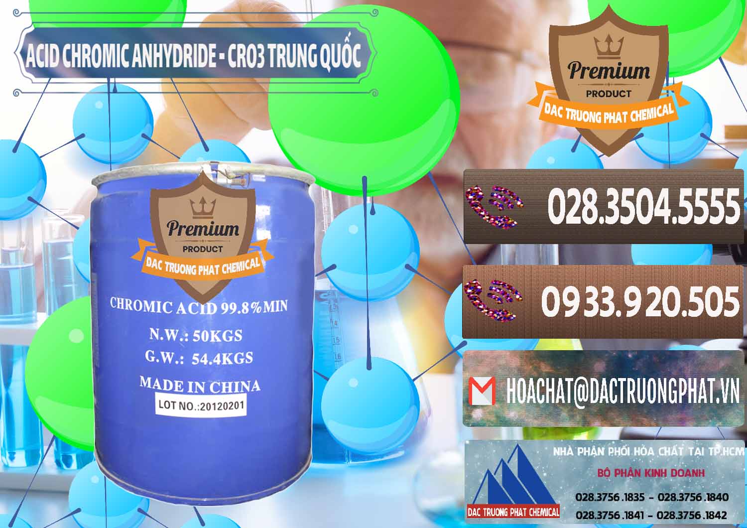 Đơn vị phân phối và bán Acid Chromic Anhydride - Cromic CRO3 Trung Quốc China - 0007 - Công ty chuyên bán & cung cấp hóa chất tại TP.HCM - hoachatviet.net