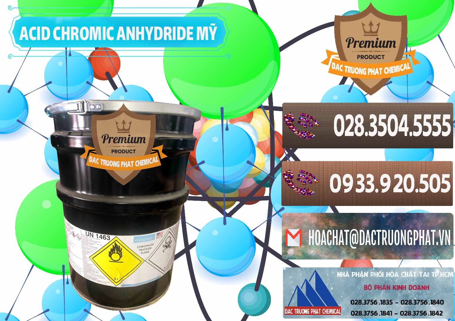 Công ty bán và phân phối Acid Chromic Anhydride - Cromic CRO3 USA Mỹ - 0364 - Cty phân phối và cung cấp hóa chất tại TP.HCM - hoachatviet.net
