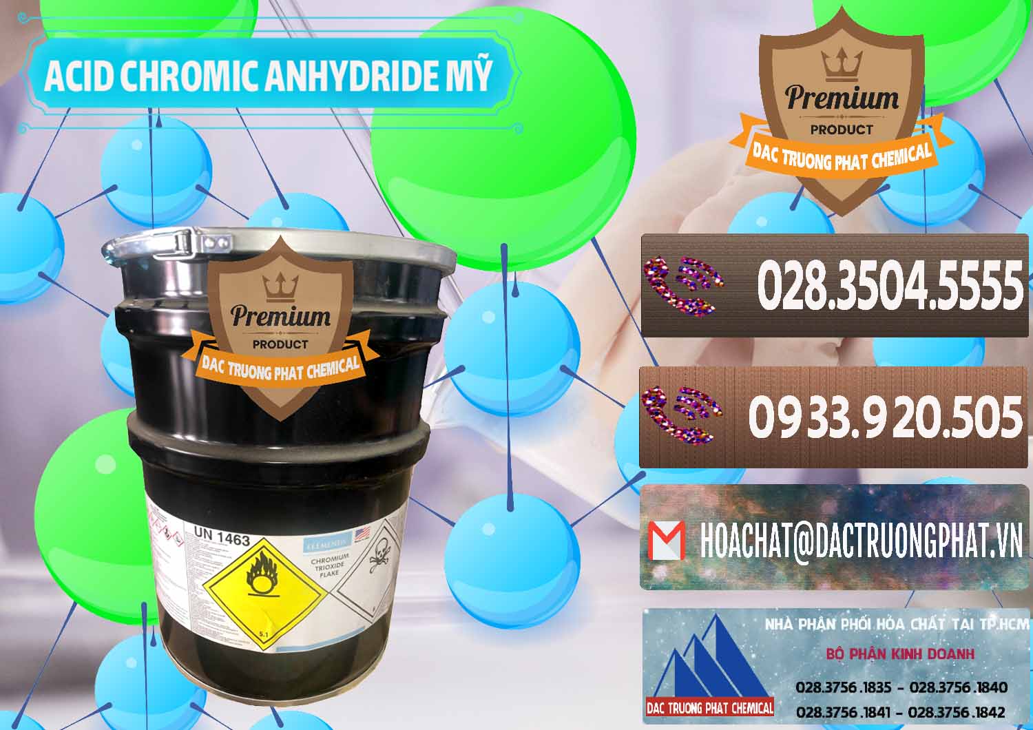 Nơi chuyên phân phối và bán Acid Chromic Anhydride - Cromic CRO3 USA Mỹ - 0364 - Công ty bán - cung cấp hóa chất tại TP.HCM - hoachatviet.net