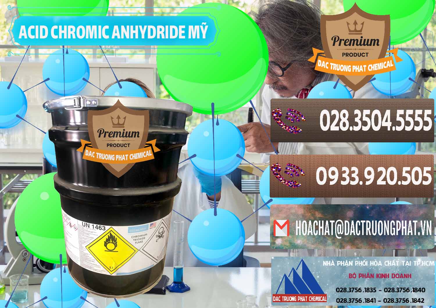Công ty bán & cung ứng Acid Chromic Anhydride - Cromic CRO3 USA Mỹ - 0364 - Công ty chuyên kinh doanh - cung cấp hóa chất tại TP.HCM - hoachatviet.net