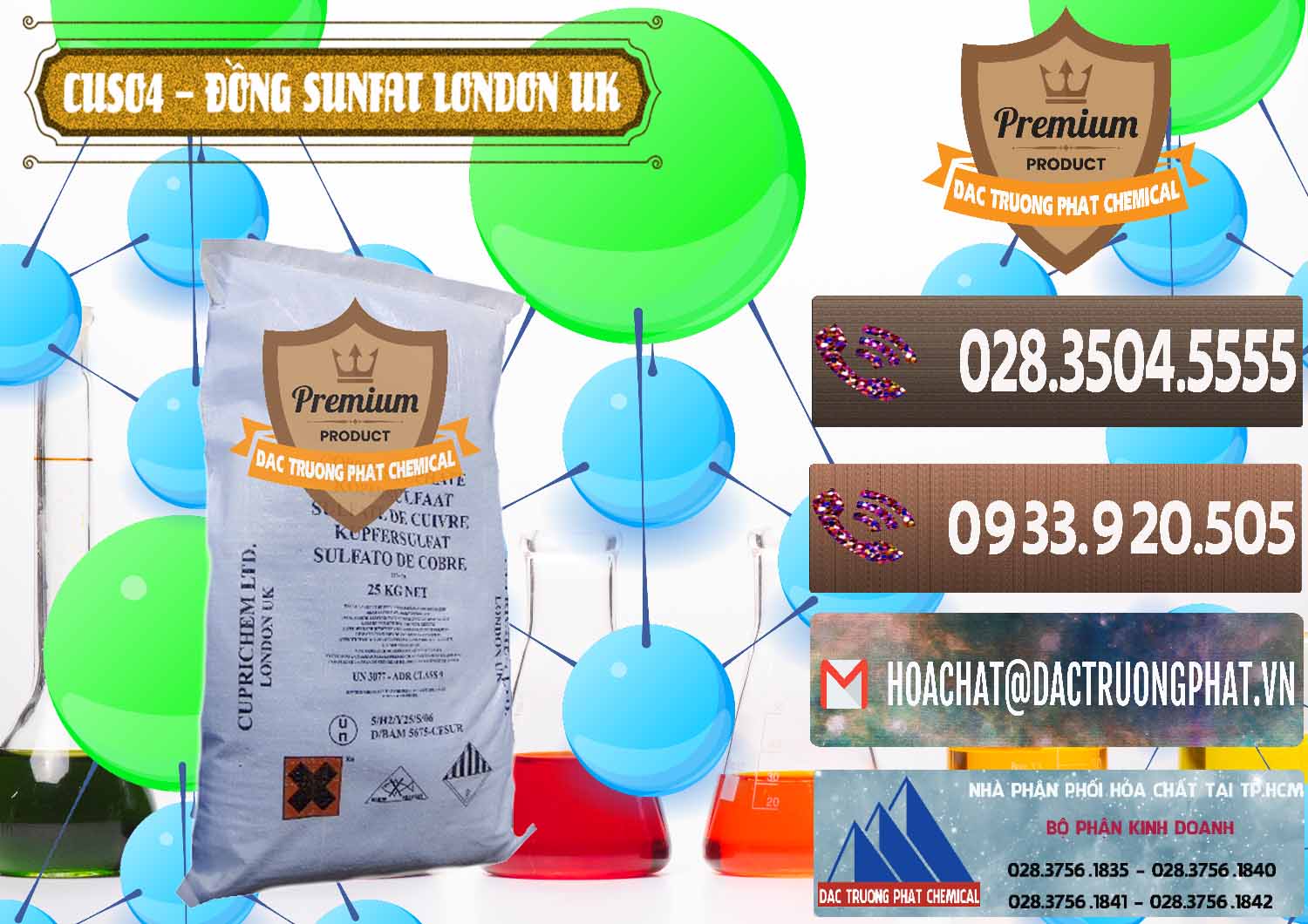 Nơi chuyên bán - phân phối CuSO4 – Đồng Sunfat Anh Uk Kingdoms - 0478 - Nơi cung cấp - kinh doanh hóa chất tại TP.HCM - hoachatviet.net