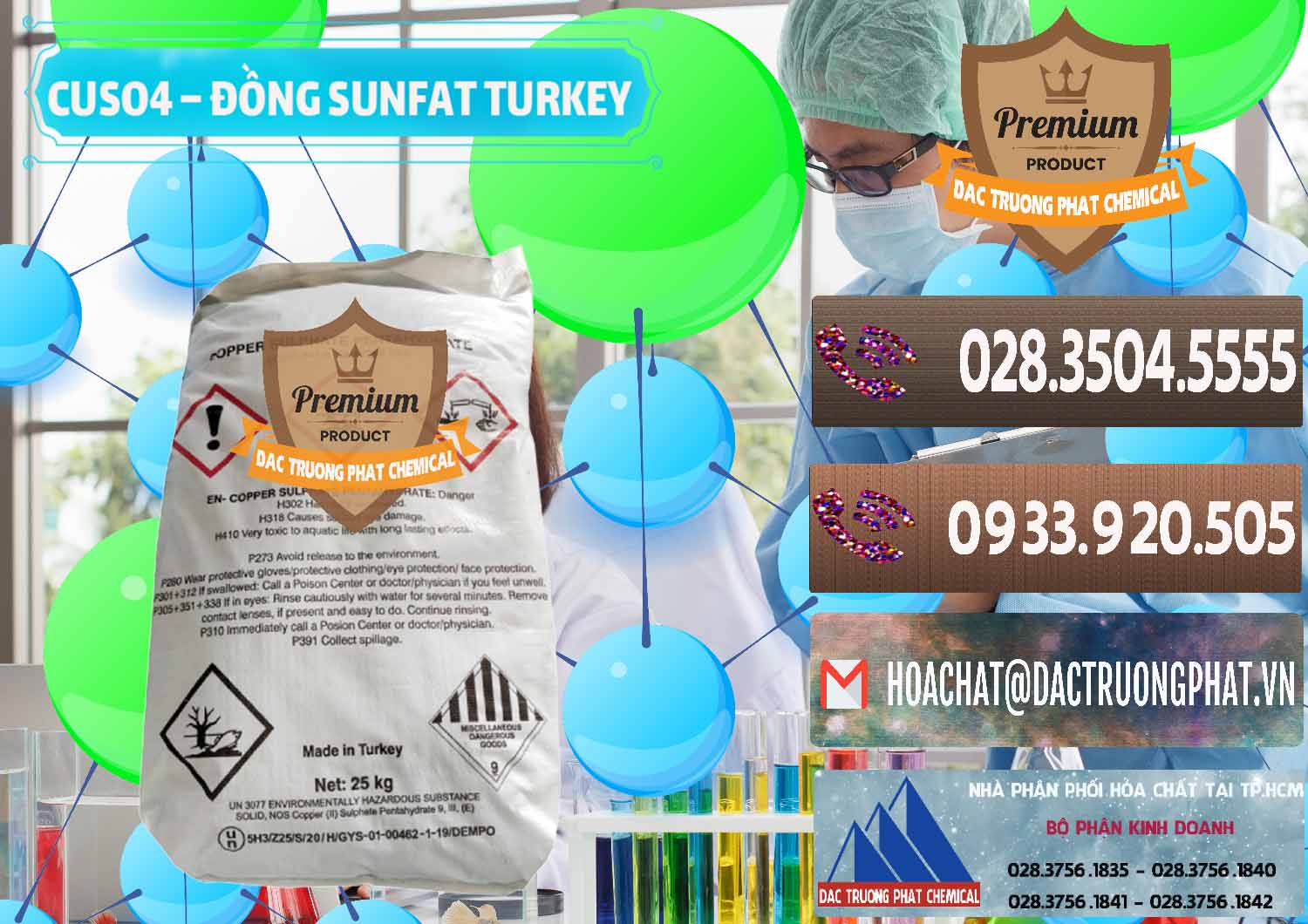 Nhà cung cấp ( bán ) CuSO4 – Đồng Sunfat Thổ Nhĩ Kỳ Turkey - 0481 - Nhà cung cấp - phân phối hóa chất tại TP.HCM - hoachatviet.net