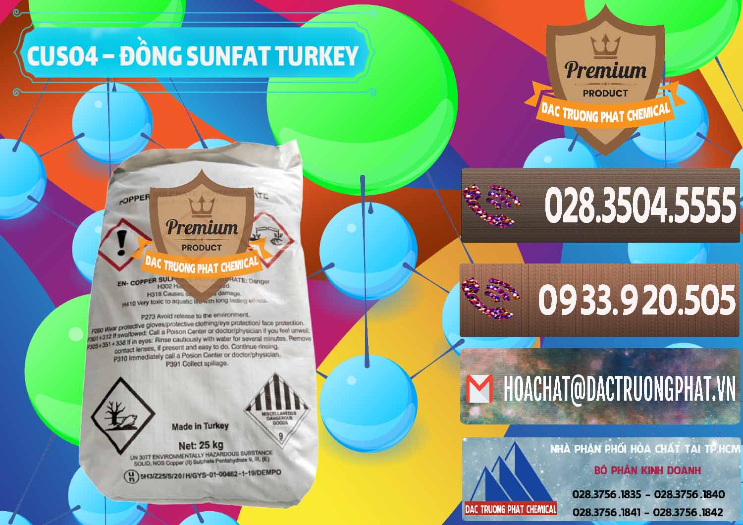 Cung ứng ( bán ) CuSO4 – Đồng Sunfat Thổ Nhĩ Kỳ Turkey - 0481 - Đơn vị chuyên kinh doanh và cung cấp hóa chất tại TP.HCM - hoachatviet.net