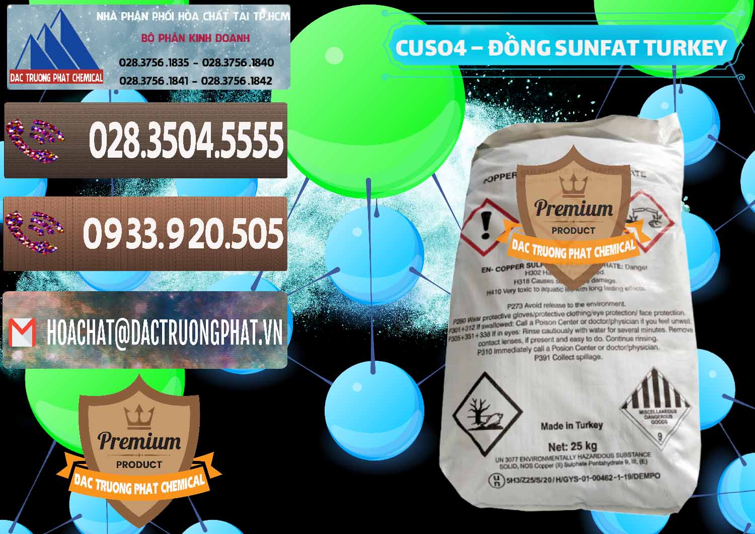 Đơn vị bán ( cung ứng ) CuSO4 – Đồng Sunfat Thổ Nhĩ Kỳ Turkey - 0481 - Chuyên phân phối ( kinh doanh ) hóa chất tại TP.HCM - hoachatviet.net