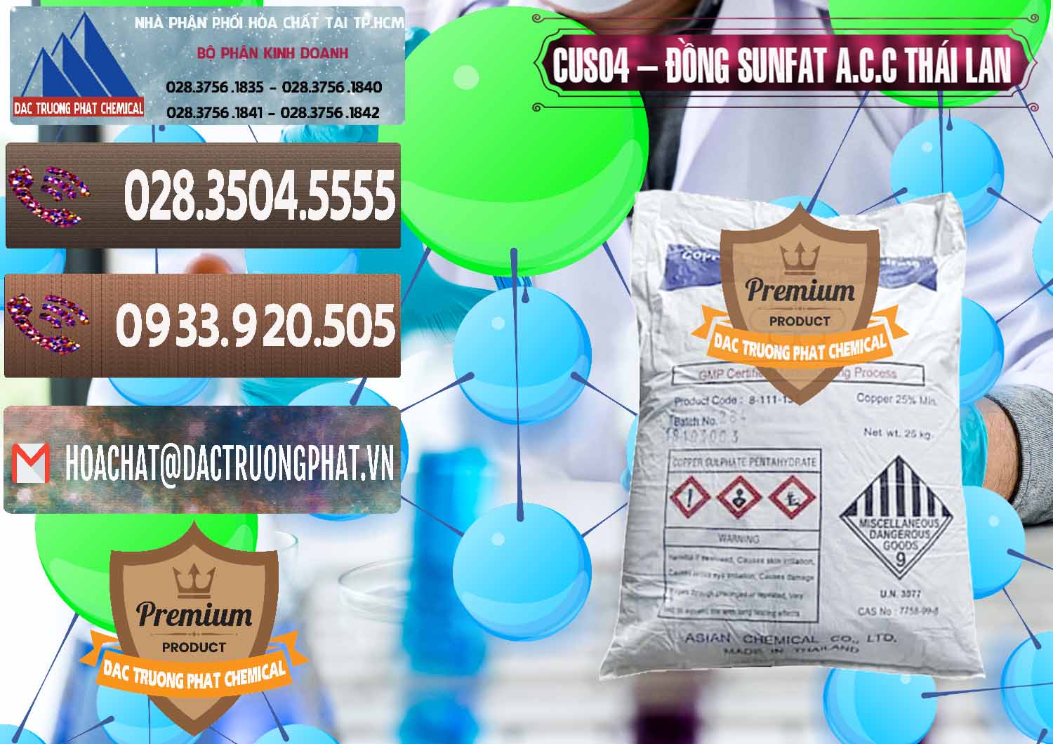 Công ty chuyên cung cấp và bán CuSO4 – Đồng Sunfat A.C.C Thái Lan - 0249 - Công ty chuyên nhập khẩu ( cung cấp ) hóa chất tại TP.HCM - hoachatviet.net