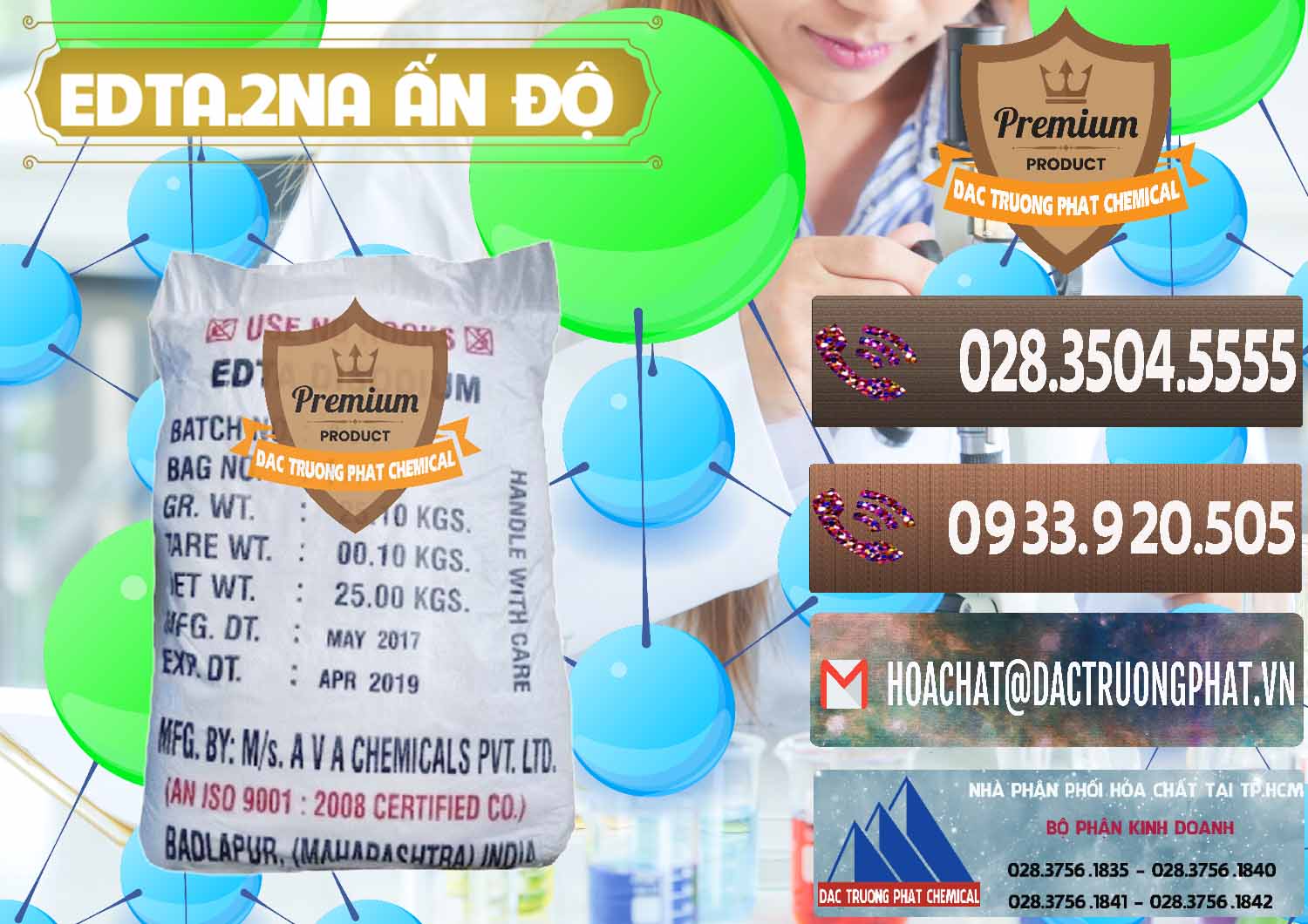 Công ty cung ứng ( bán ) EDTA.2NA - Ethylendiamin Tetraacetic Ấn Độ India - 0416 - Cty phân phối ( nhập khẩu ) hóa chất tại TP.HCM - hoachatviet.net