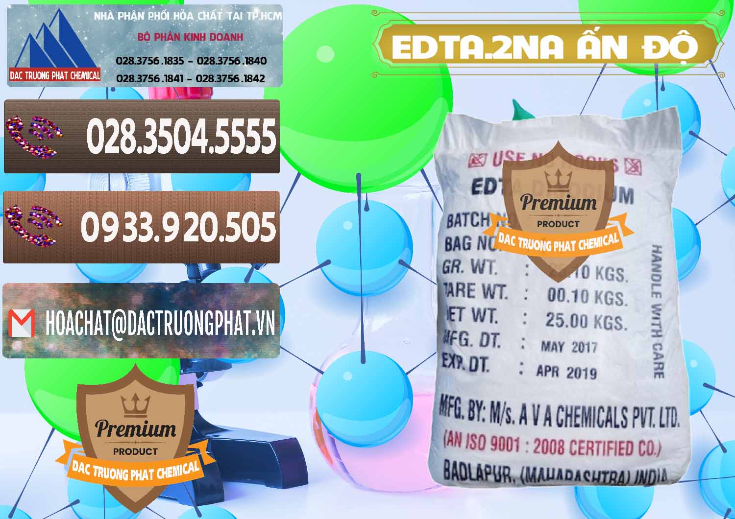 Địa chỉ chuyên bán × thương mại Hóa chất Edta 2na _ C10H14N2NA2O8.2H2O Powder Ấn Độ India Bán _ phân phối EDTA.2NA - Ethylendiamin Tetraacetic Ấn Độ India - 0416 - Công ty chuyên kinh doanh và phân phối hóa chất tại TP.HCM - hoachatviet.net