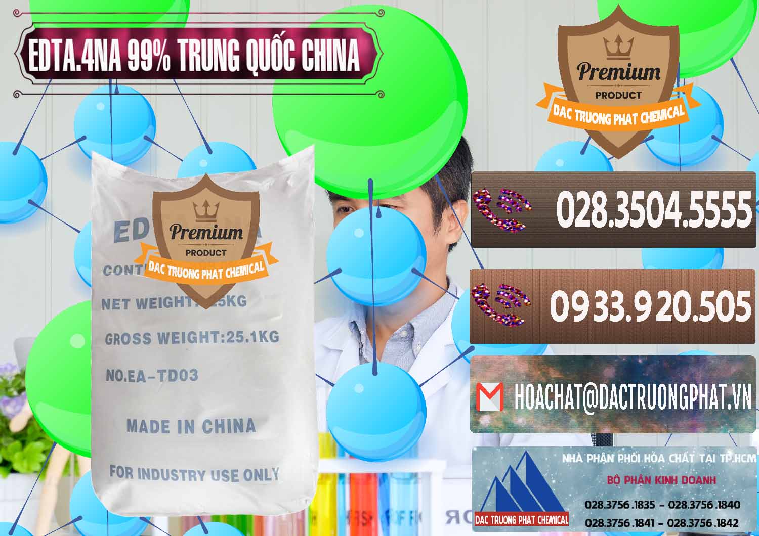 Nơi chuyên bán _ phân phối EDTA.4NA - EDTA Muối 99% Trung Quốc China - 0292 - Nhà nhập khẩu và phân phối hóa chất tại TP.HCM - hoachatviet.net
