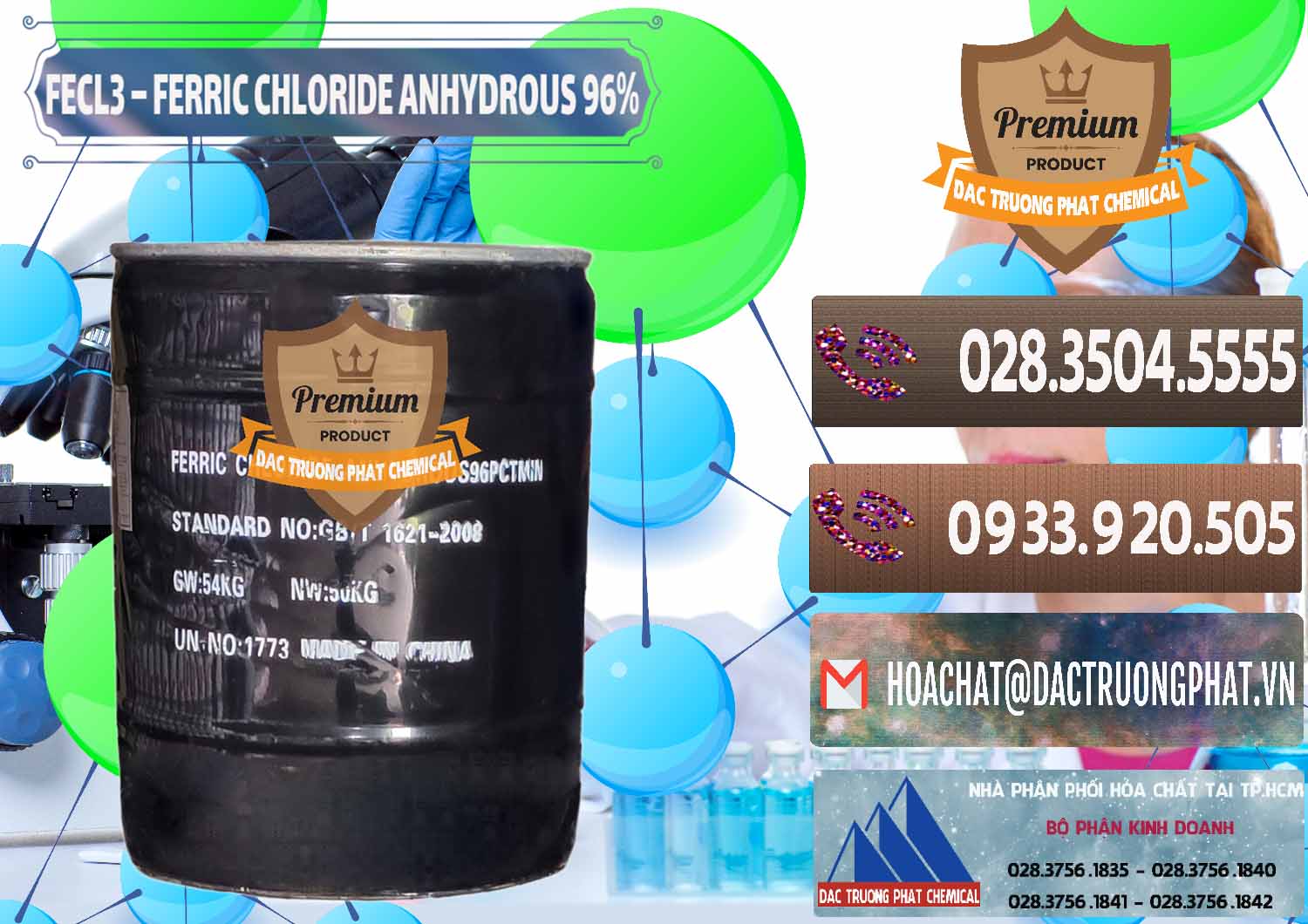 Công ty thương mại < bán Iron III Chloride Powder Þ Bột Ferric Chloride Anhydrous Trung Quốc China Nhà cung ứng ( bán ) FECL3 – Ferric Chloride Anhydrous 96% Trung Quốc China - 0065 - Chuyên phân phối ( cung cấp ) hóa chất tại TP.HCM - hoachatviet.net