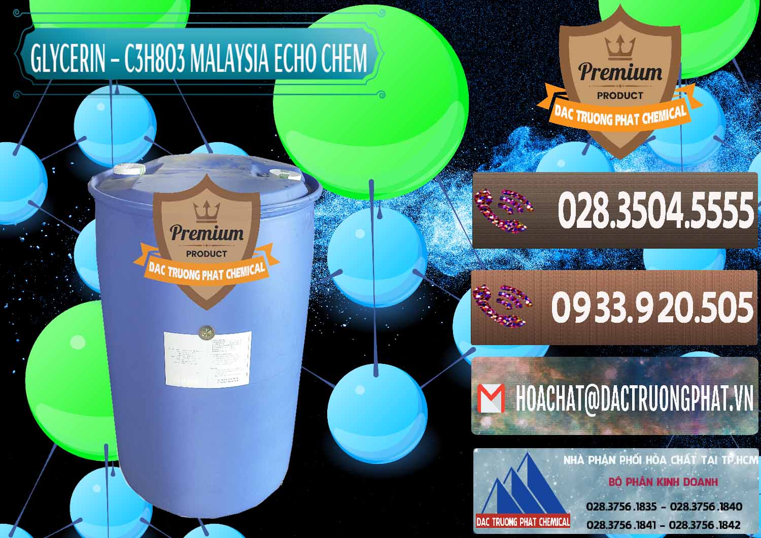 Nơi chuyên bán ( cung ứng ) Glycerin – C3H8O3 99.7% Echo Chem Malaysia - 0273 - Đơn vị chuyên kinh doanh - cung cấp hóa chất tại TP.HCM - hoachatviet.net