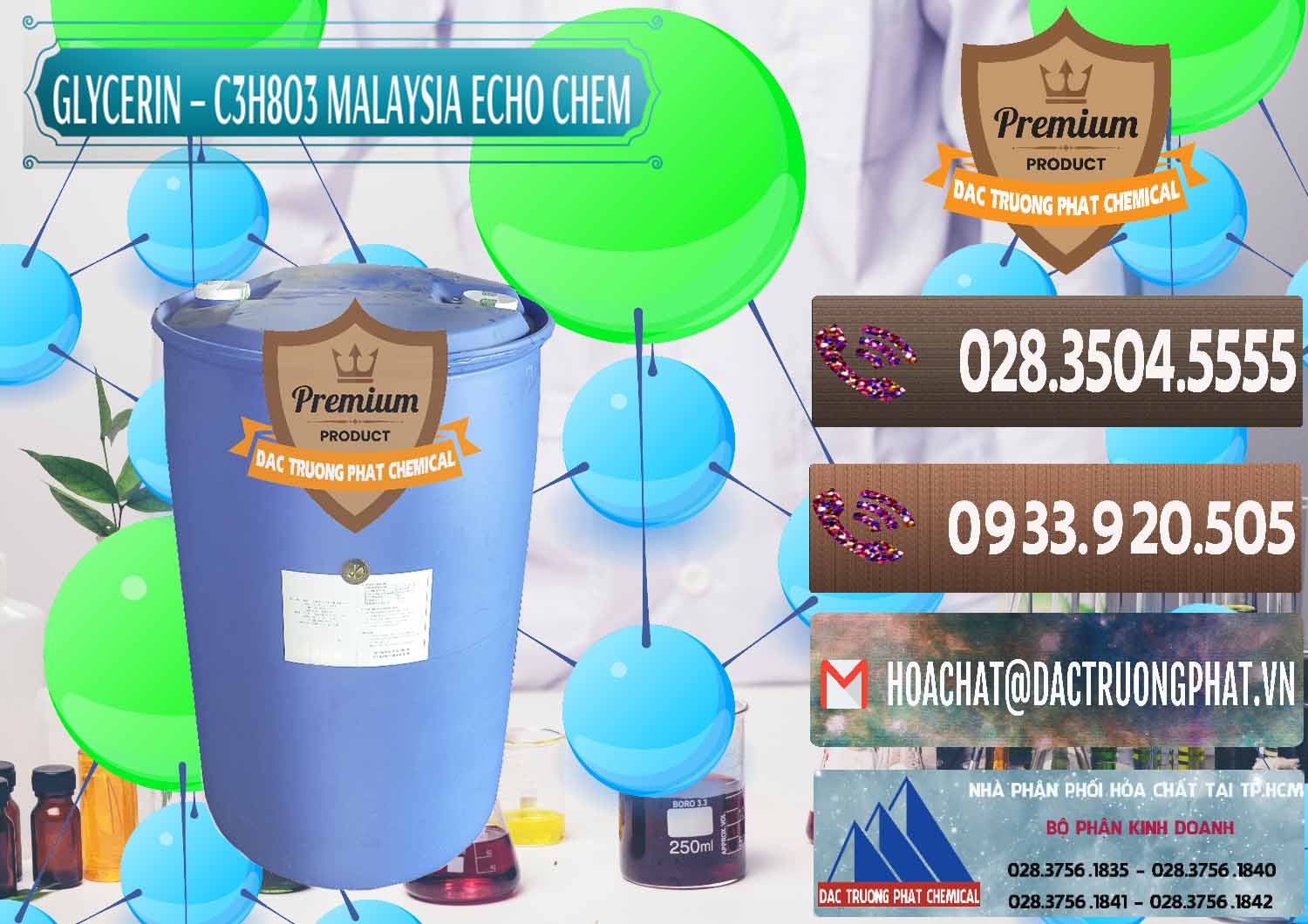 Cty kinh doanh ( bán ) Glycerin – C3H8O3 99.7% Echo Chem Malaysia - 0273 - Đơn vị chuyên phân phối - bán hóa chất tại TP.HCM - hoachatviet.net