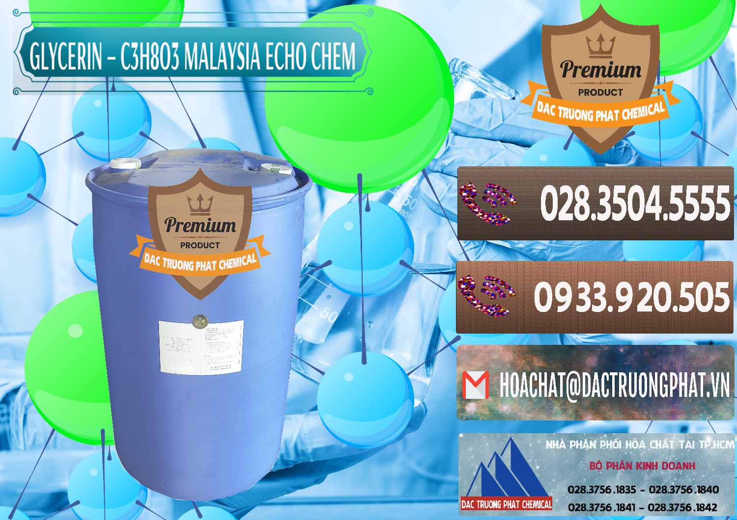 Chuyên kinh doanh và bán Glycerin – C3H8O3 99.7% Echo Chem Malaysia - 0273 - Chuyên cung cấp ( phân phối ) hóa chất tại TP.HCM - hoachatviet.net