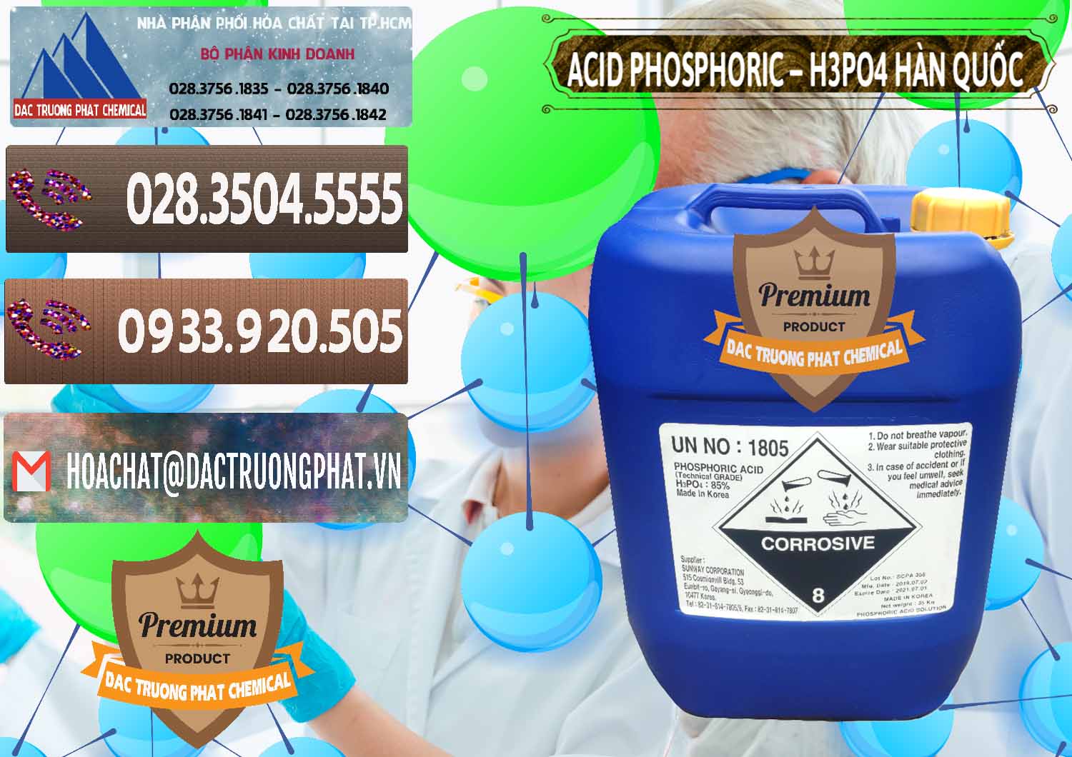 Đơn vị chuyên kinh doanh và bán Acid Phosphoric – H3PO4 85% Can Xanh Hàn Quốc Korea - 0016 - Chuyên phân phối và cung cấp hóa chất tại TP.HCM - hoachatviet.net