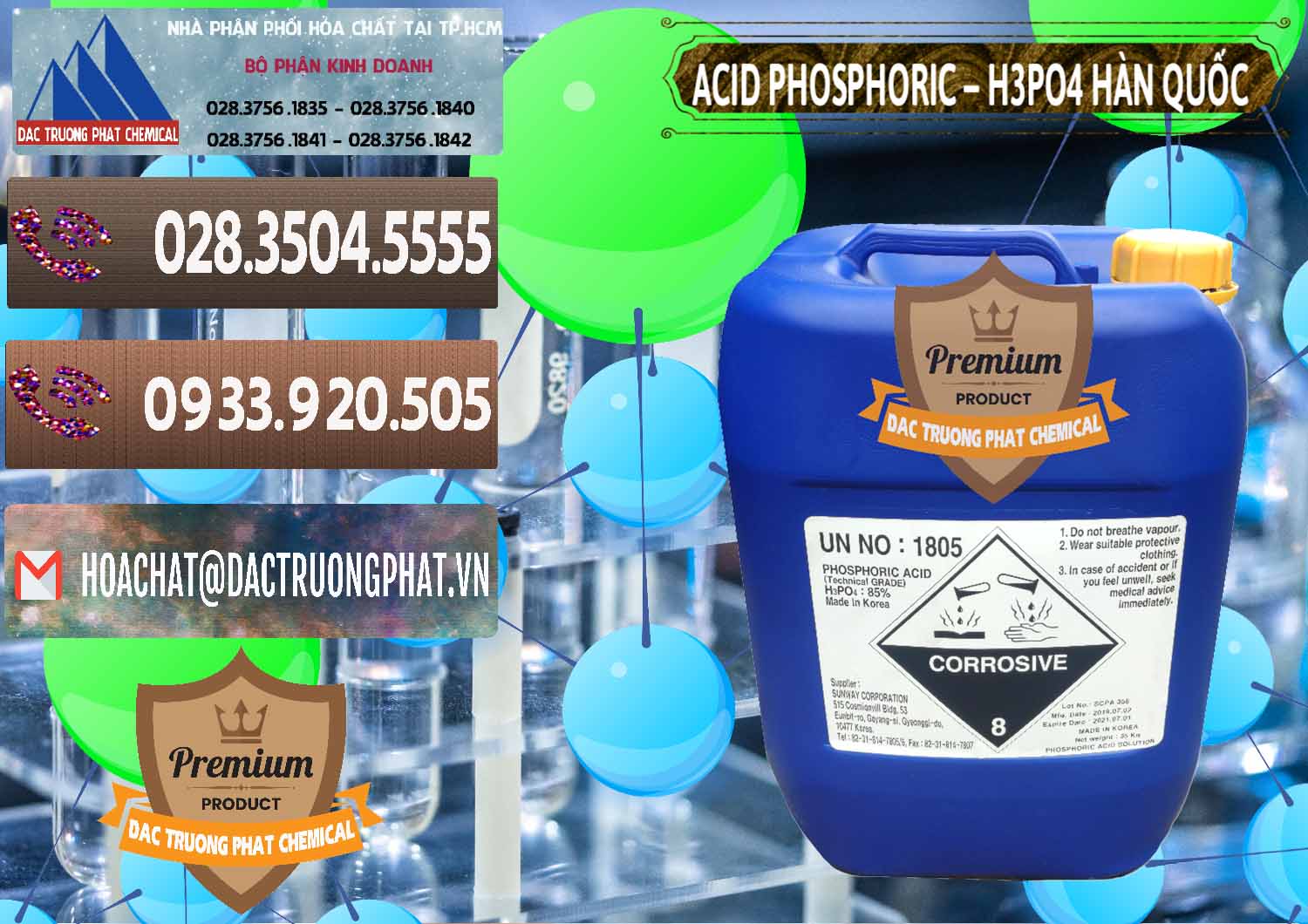 Đơn vị chuyên bán & cung cấp Acid Phosphoric – H3PO4 85% Can Xanh Hàn Quốc Korea - 0016 - Cung cấp - nhập khẩu hóa chất tại TP.HCM - hoachatviet.net