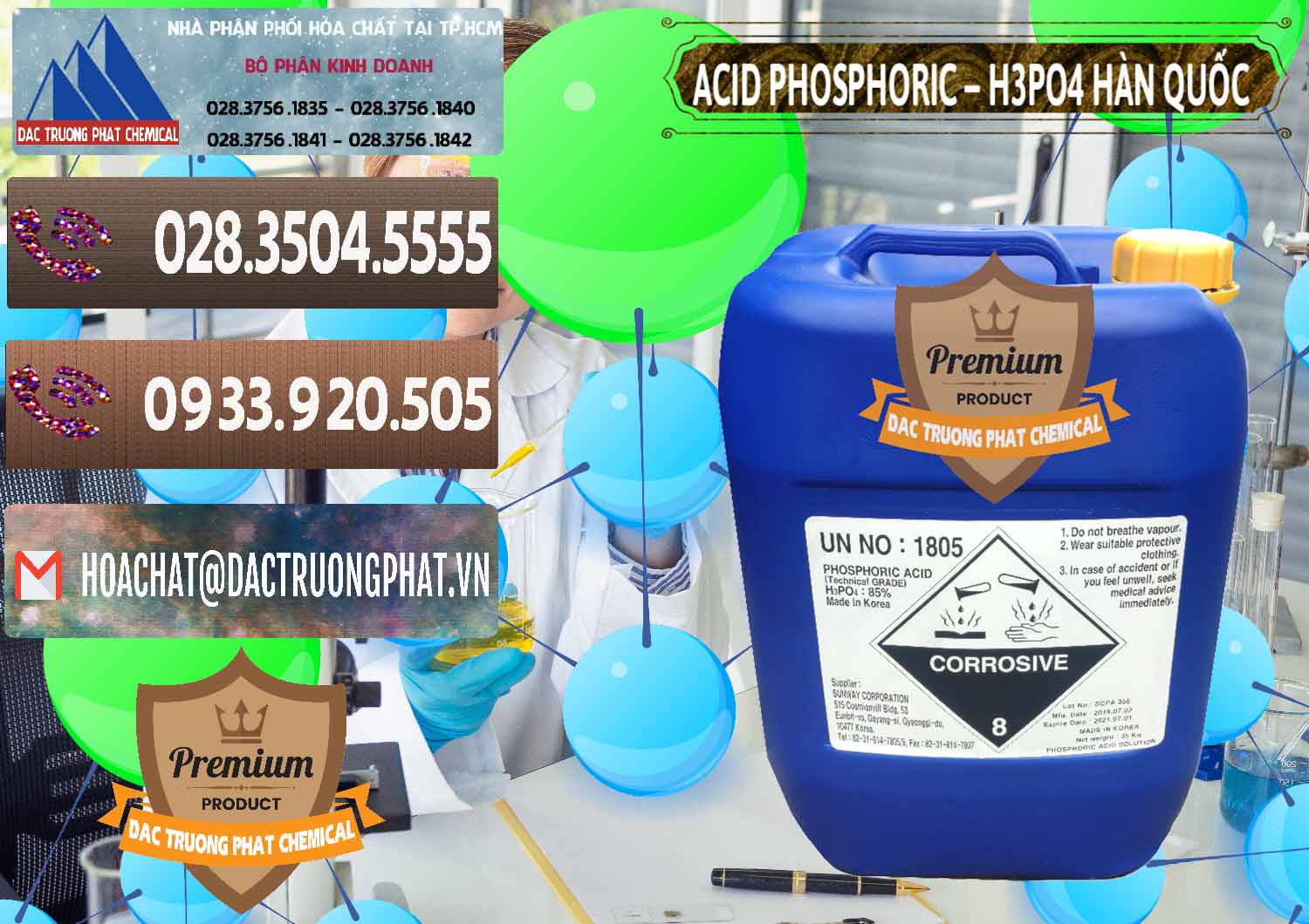 Cty bán _ cung cấp Acid Phosphoric – H3PO4 85% Can Xanh Hàn Quốc Korea - 0016 - Cty cung cấp _ kinh doanh hóa chất tại TP.HCM - hoachatviet.net