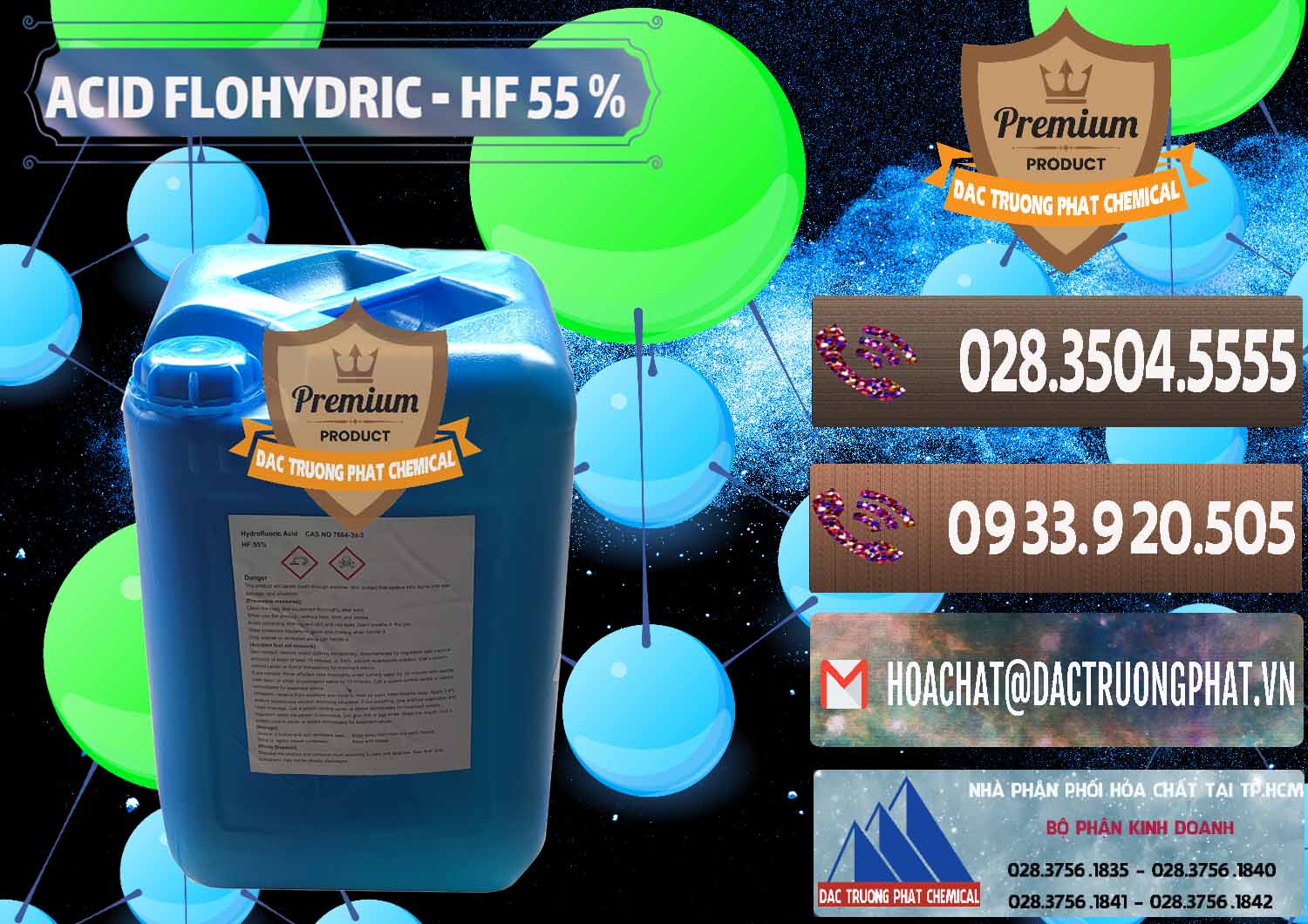Cty bán - phân phối Axit HF - Acid HF 55% Can Xanh Trung Quốc China - 0080 - Công ty kinh doanh _ cung cấp hóa chất tại TP.HCM - hoachatviet.net