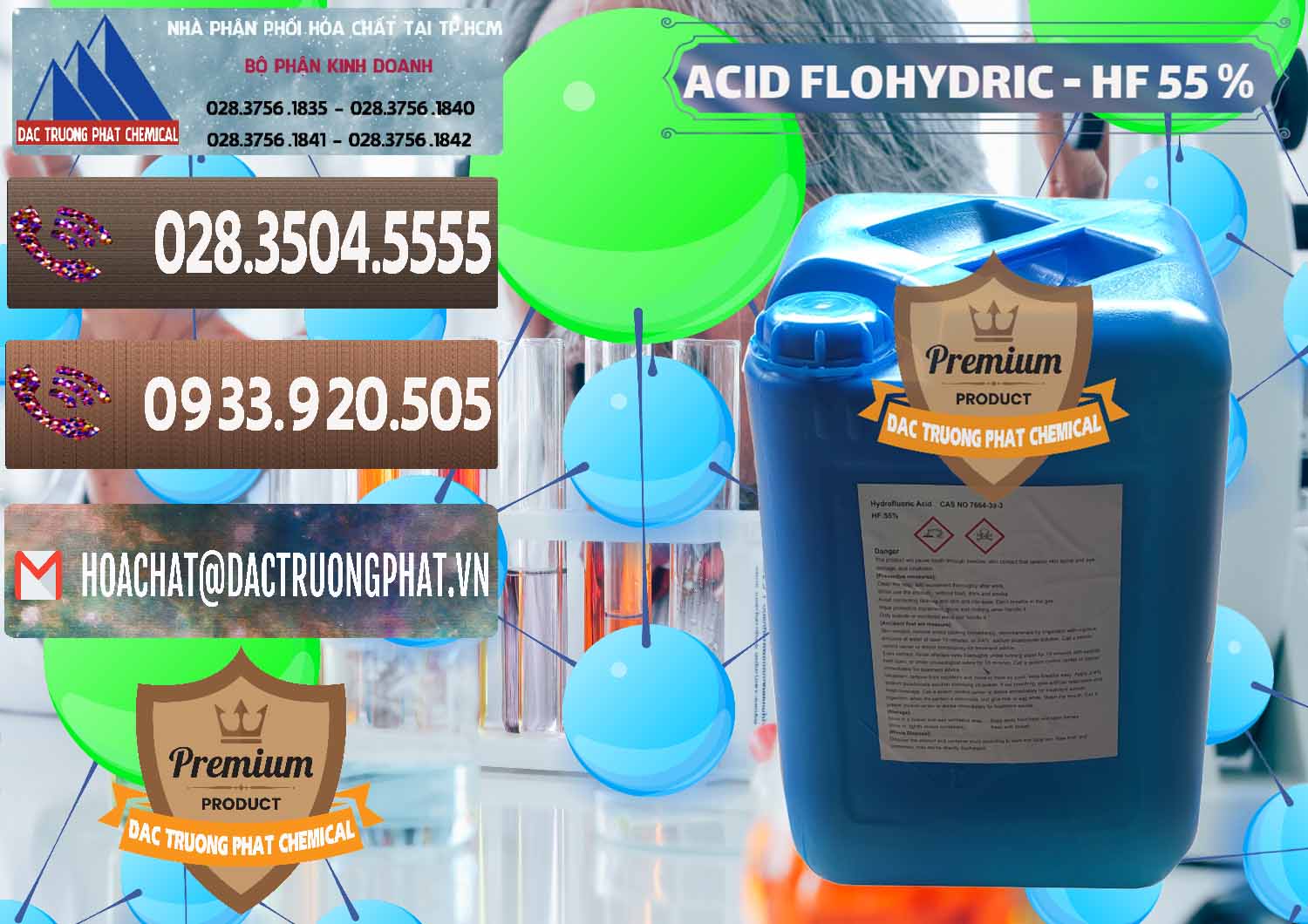 Công ty chuyên cung cấp và bán Axit HF - Acid HF 55% Can Xanh Trung Quốc China - 0080 - Cty chuyên bán - cung cấp hóa chất tại TP.HCM - hoachatviet.net