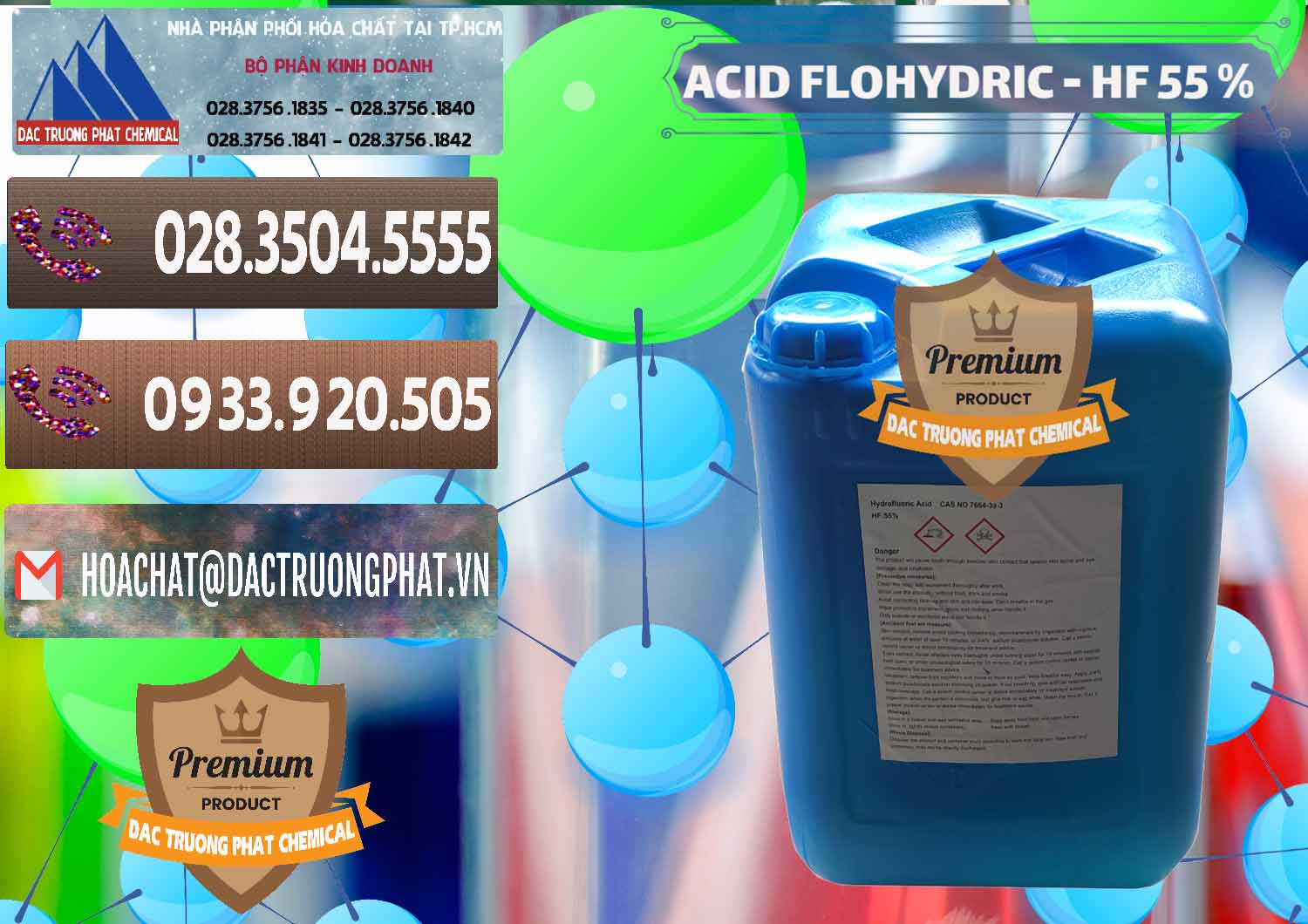 Nơi chuyên cung cấp - bán Axit HF - Acid HF 55% Can Xanh Trung Quốc China - 0080 - Đơn vị bán ( phân phối ) hóa chất tại TP.HCM - hoachatviet.net