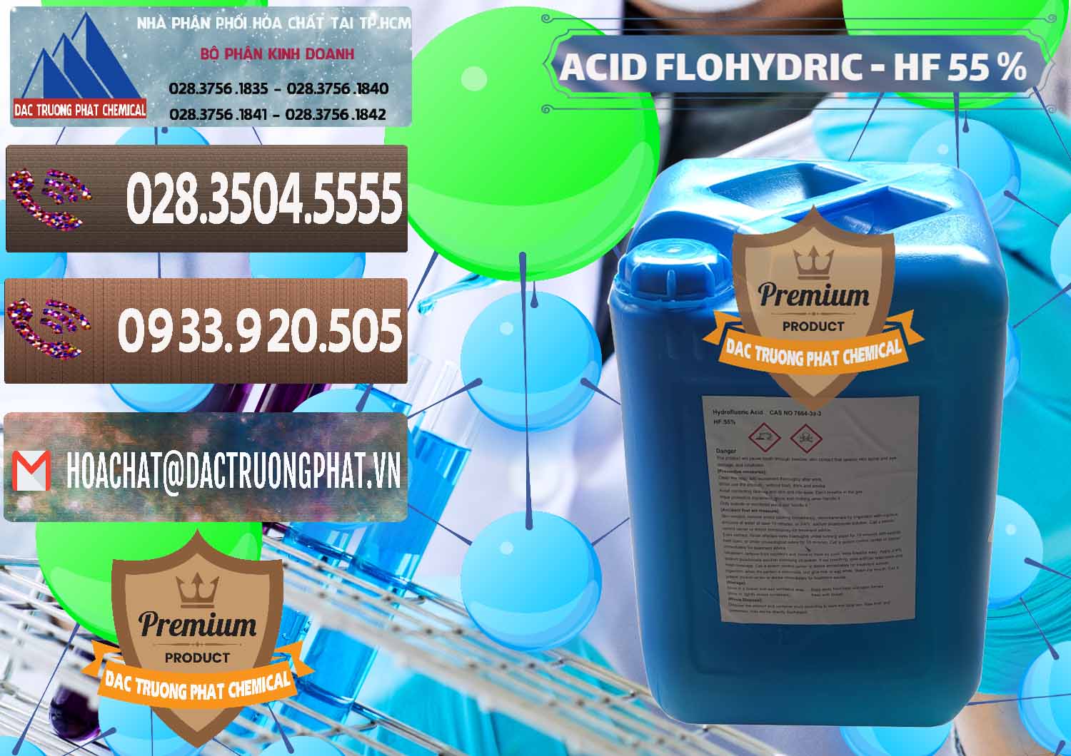 Đơn vị chuyên bán _ cung ứng Axit HF - Acid HF 55% Can Xanh Trung Quốc China - 0080 - Nơi chuyên cung ứng _ phân phối hóa chất tại TP.HCM - hoachatviet.net