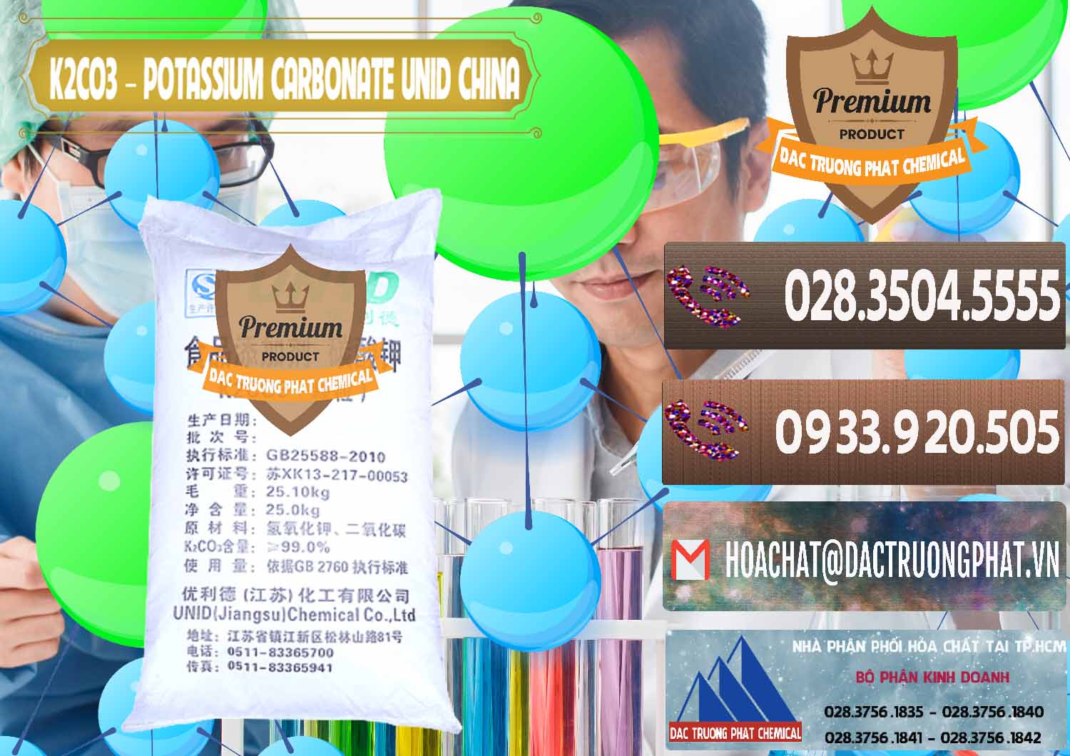 Nhà phân phối _ bán K2Co3 – Potassium Carbonate UNID Trung Quốc China - 0475 - Cty phân phối ( kinh doanh ) hóa chất tại TP.HCM - hoachatviet.net