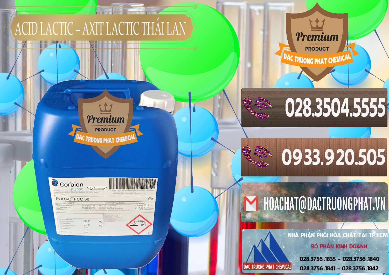 Cty chuyên bán - cung ứng Acid Lactic – Axit Lactic Thái Lan Purac FCC 88 - 0012 - Đơn vị chuyên nhập khẩu ( cung cấp ) hóa chất tại TP.HCM - hoachatviet.net