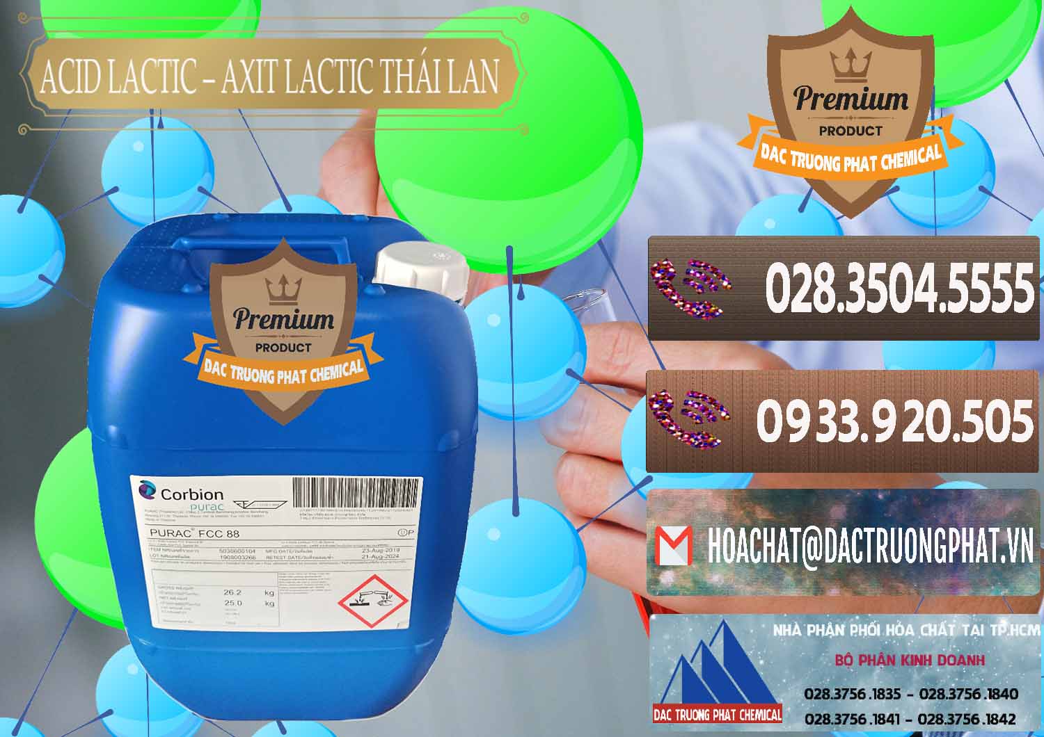 Đơn vị bán ( cung cấp ) Acid Lactic – Axit Lactic Thái Lan Purac FCC 88 - 0012 - Nhà phân phối - bán hóa chất tại TP.HCM - hoachatviet.net