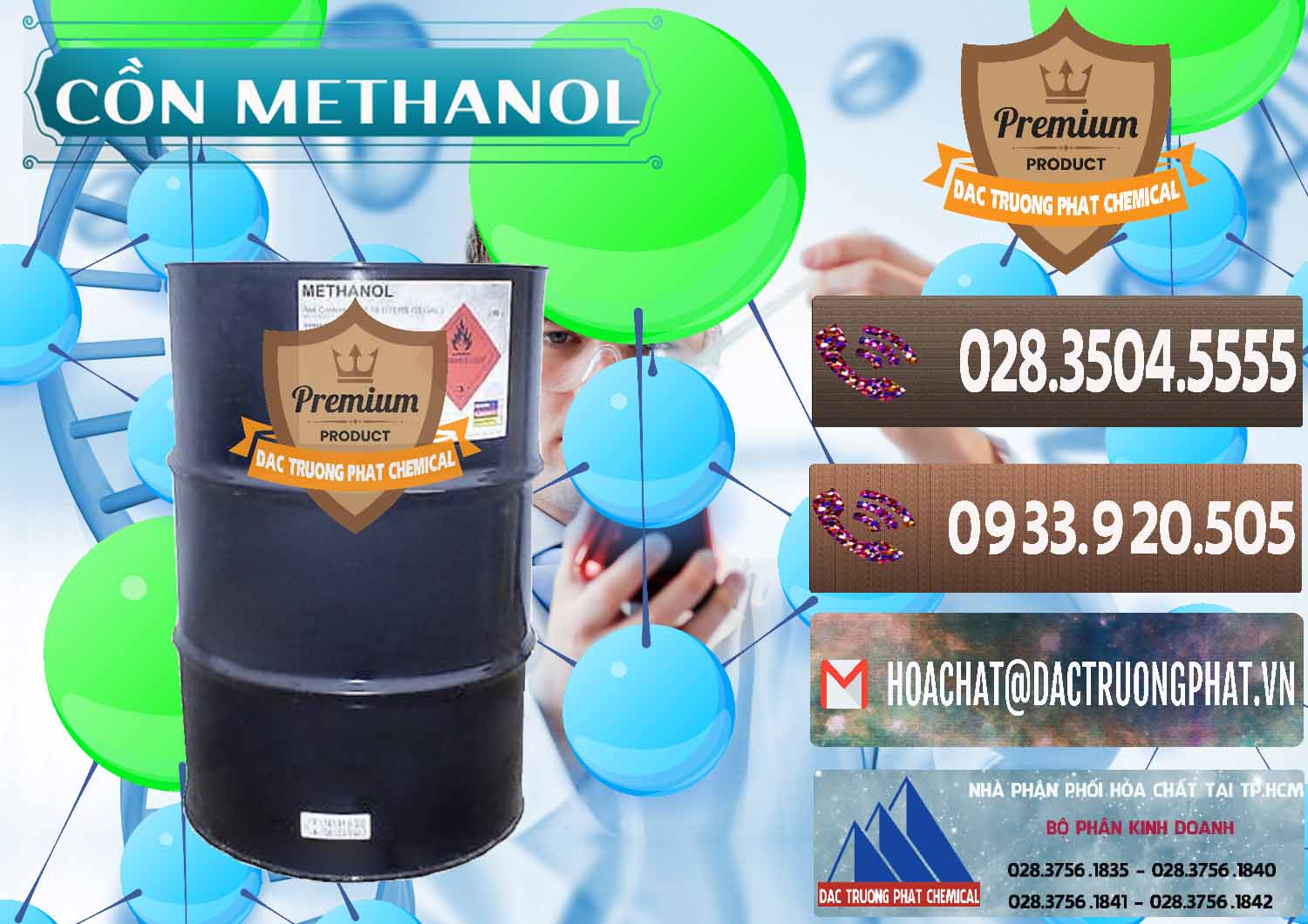 Cty nhập khẩu ( bán ) Cồn Methanol - Methyl Alcohol Mã Lai Malaysia - 0331 - Đơn vị chuyên kinh doanh và phân phối hóa chất tại TP.HCM - hoachatviet.net