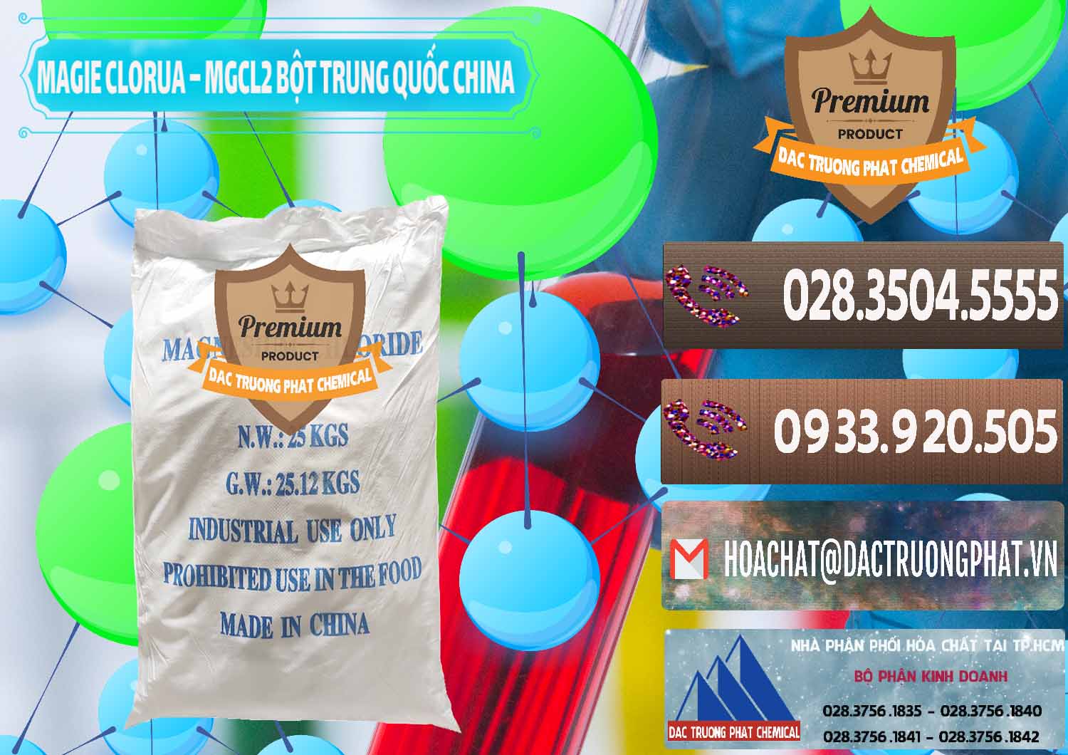 Nơi phân phối và bán Magie Clorua – MGCL2 96% Dạng Bột Bao Chữ Xanh Trung Quốc China - 0207 - Cty chuyên cung cấp _ kinh doanh hóa chất tại TP.HCM - hoachatviet.net
