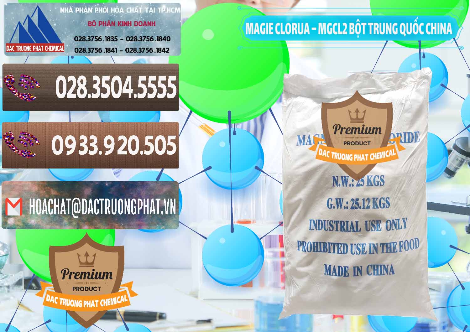 Nơi chuyên nhập khẩu & bán Magie Clorua – MGCL2 96% Dạng Bột Bao Chữ Xanh Trung Quốc China - 0207 - Công ty cung cấp và nhập khẩu hóa chất tại TP.HCM - hoachatviet.net