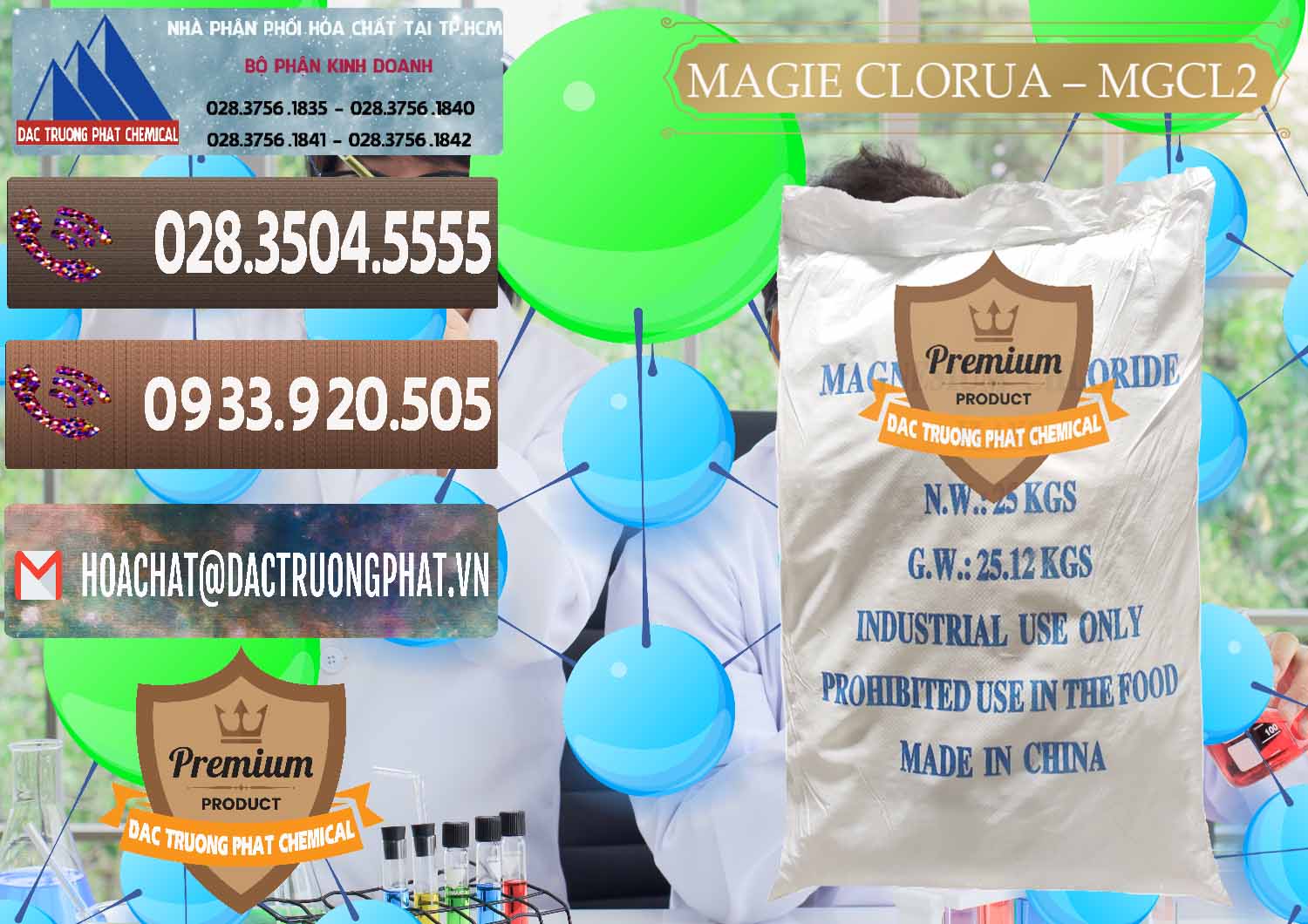 Nhà phân phối - bán Magie Clorua – MGCL2 96% Dạng Vảy Trung Quốc China - 0091 - Nơi chuyên kinh doanh và cung cấp hóa chất tại TP.HCM - hoachatviet.net