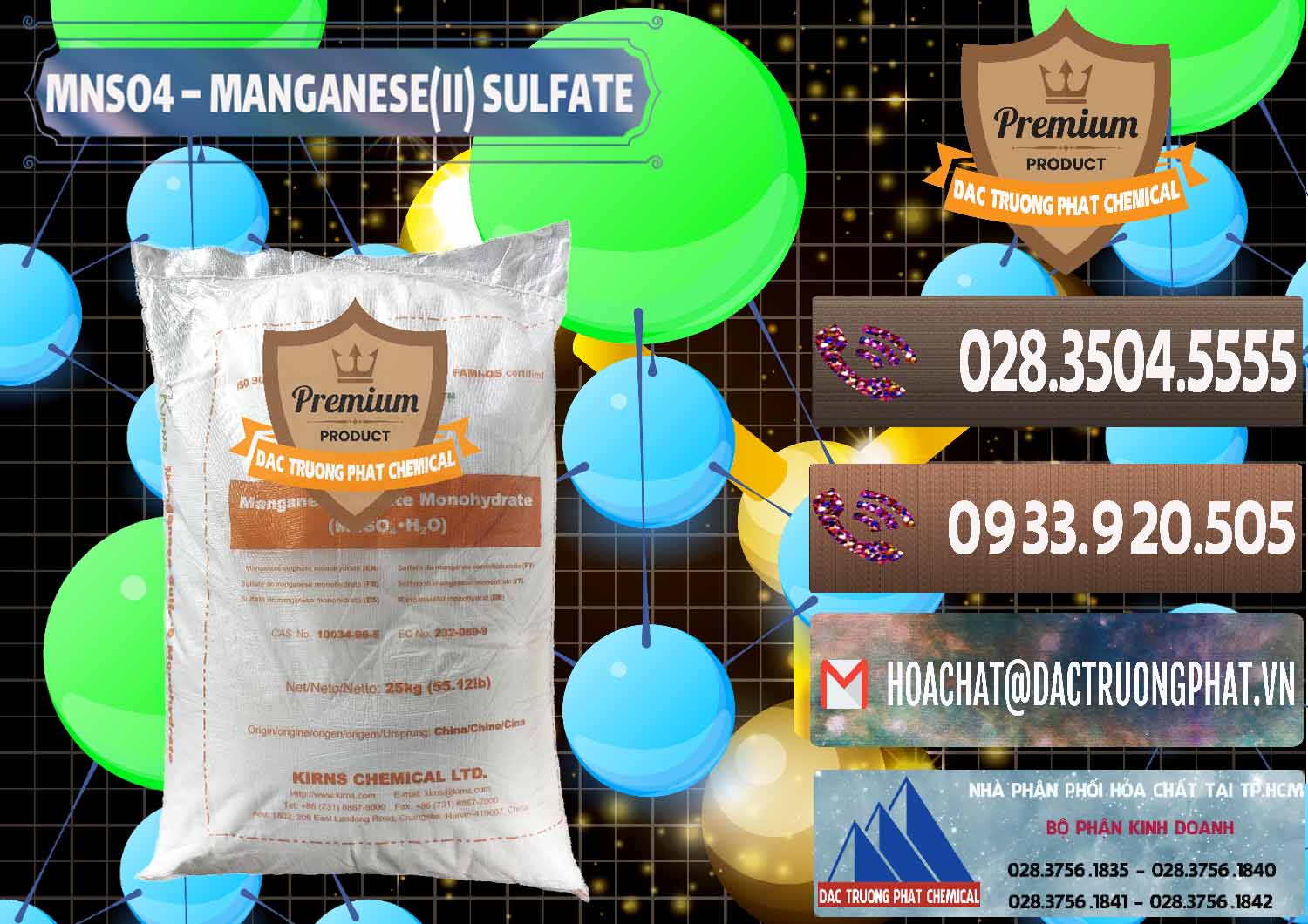 Công ty bán & cung cấp MNSO4 – Manganese (II) Sulfate Kirns Trung Quốc China - 0095 - Nơi phân phối ( kinh doanh ) hóa chất tại TP.HCM - hoachatviet.net