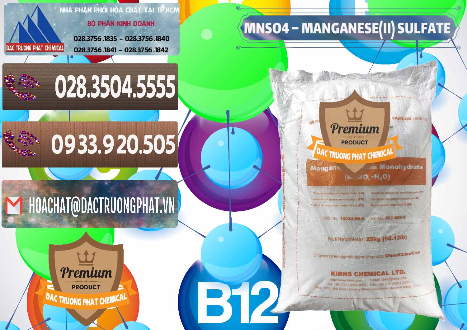 Cty chuyên cung ứng và bán MNSO4 – Manganese (II) Sulfate Kirns Trung Quốc China - 0095 - Phân phối ( nhập khẩu ) hóa chất tại TP.HCM - hoachatviet.net
